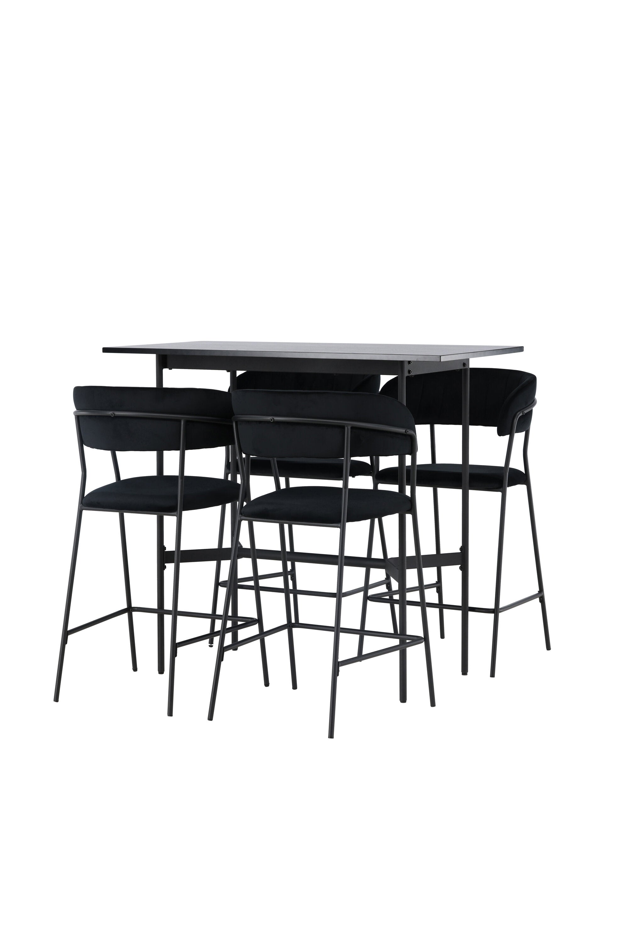 Barset Rax + Lui 120cm/4St. in Schwarz präsentiert im Onlineshop von KAQTU Design AG. Bartischset ist von Venture Home