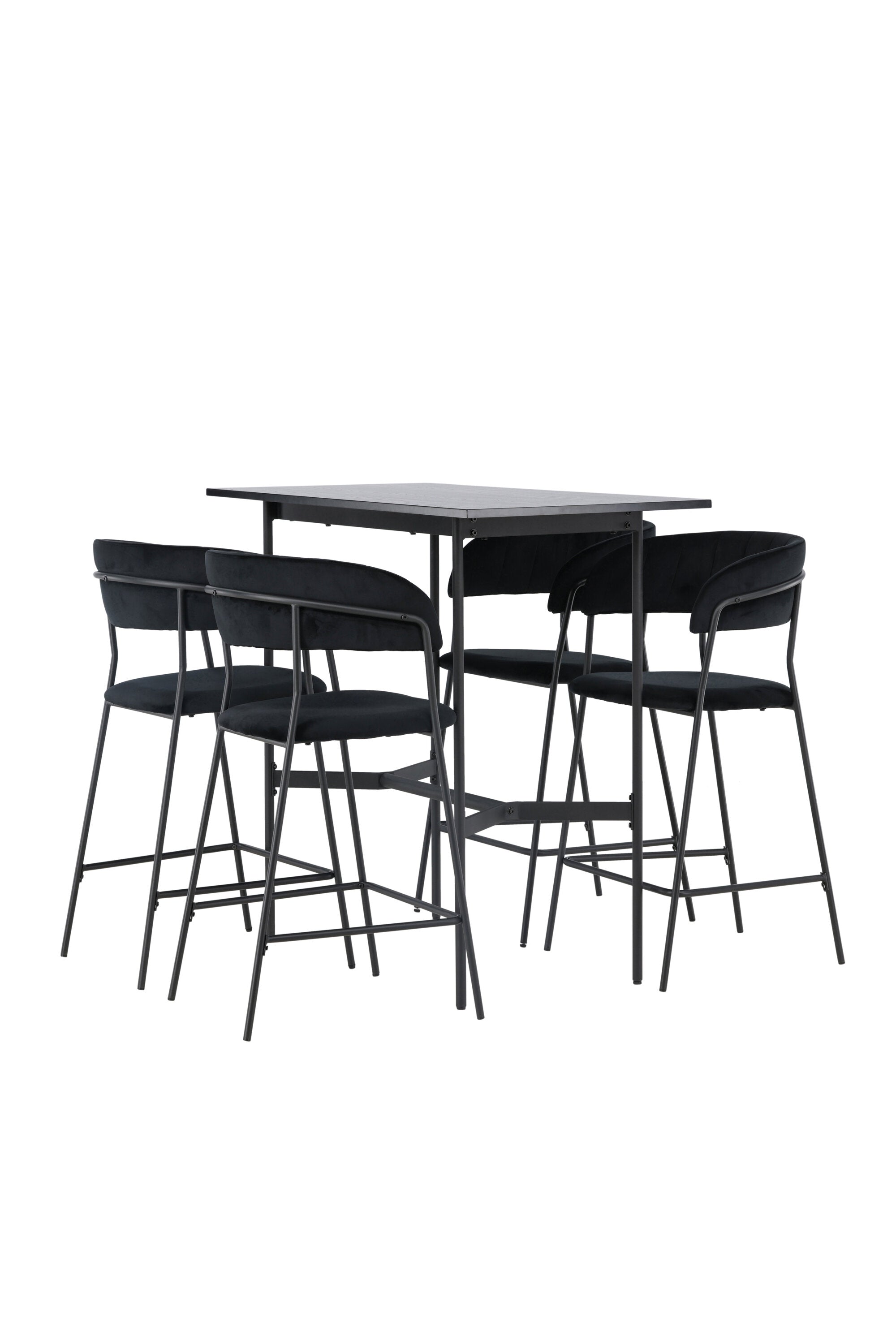 Barset Rax + Lui 120cm/4St. in Schwarz präsentiert im Onlineshop von KAQTU Design AG. Bartischset ist von Venture Home