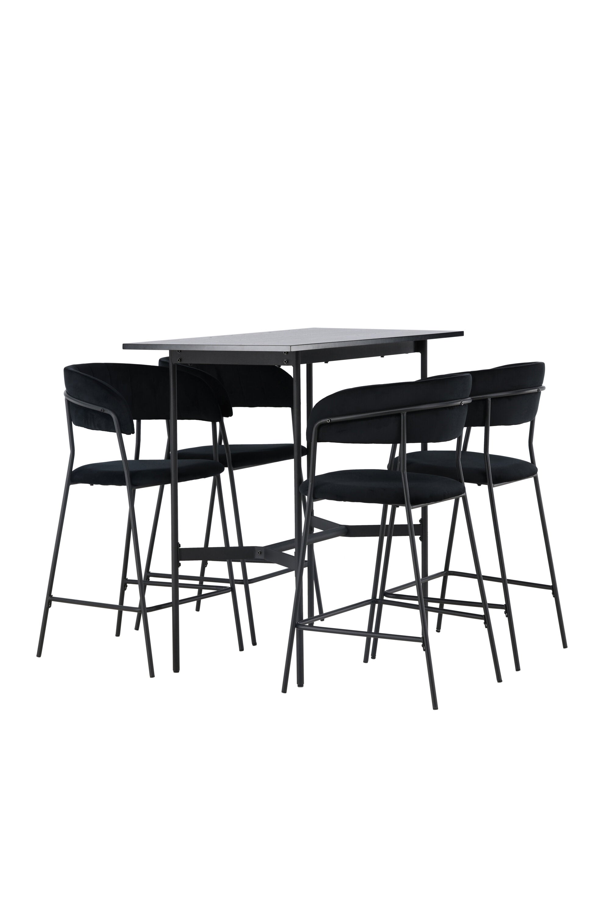 Barset Rax + Lui 120cm/4St. in Schwarz präsentiert im Onlineshop von KAQTU Design AG. Bartischset ist von Venture Home