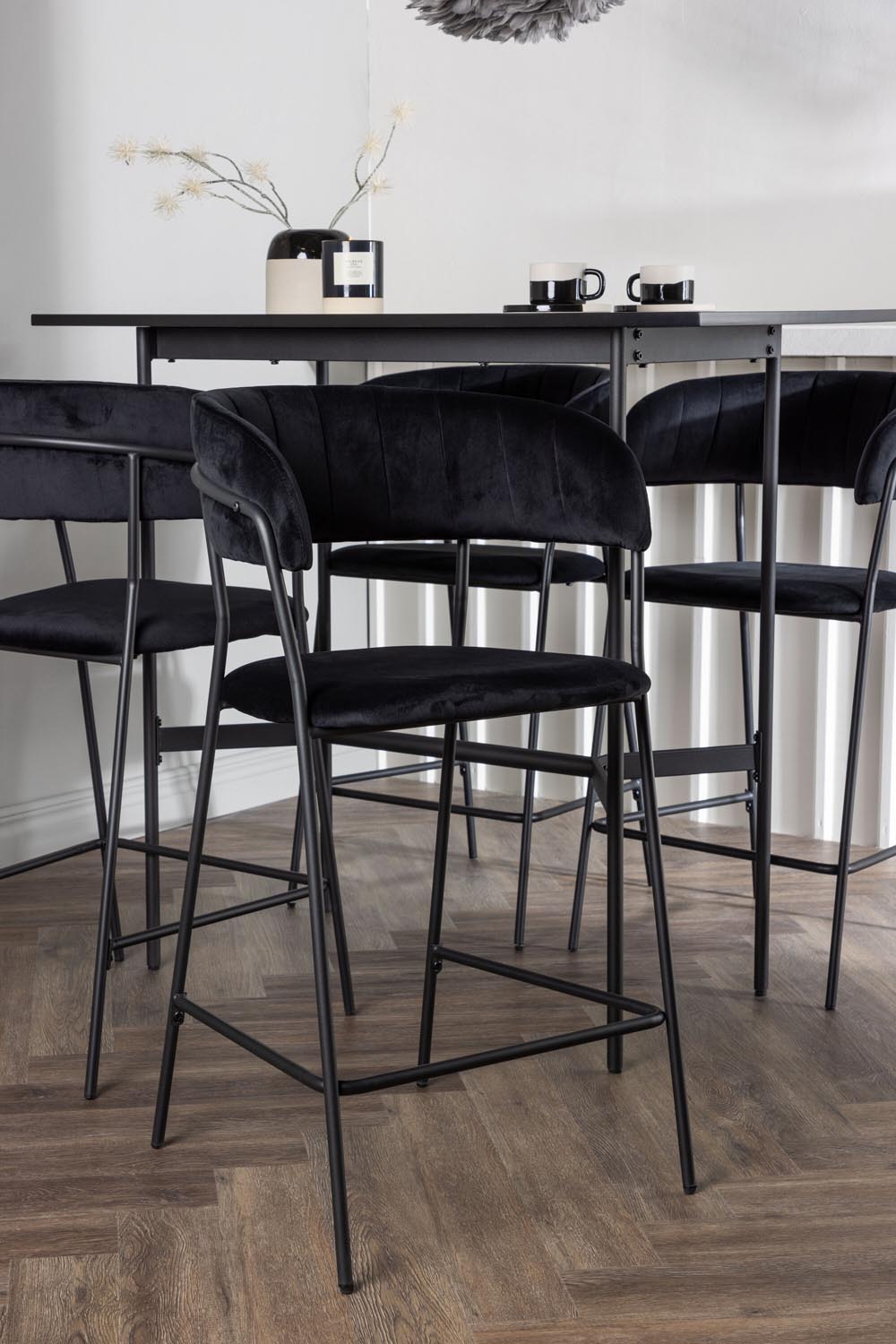 Barset Rax + Lui 120cm/4St. in Schwarz präsentiert im Onlineshop von KAQTU Design AG. Bartischset ist von Venture Home
