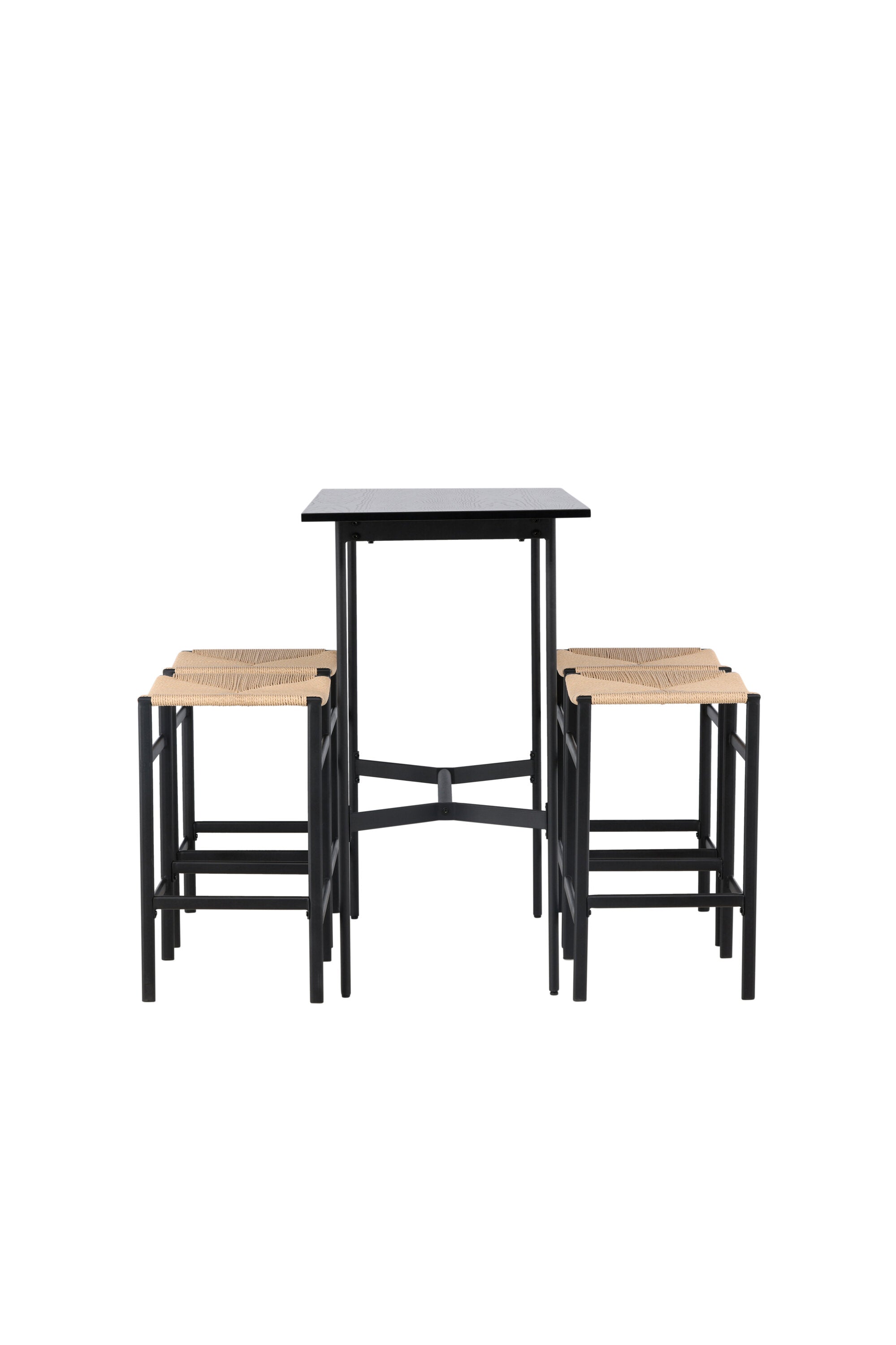 Barset Rax + Polly 120cm/4St. in Schwarz, Natur präsentiert im Onlineshop von KAQTU Design AG. Bartischset ist von Venture Home