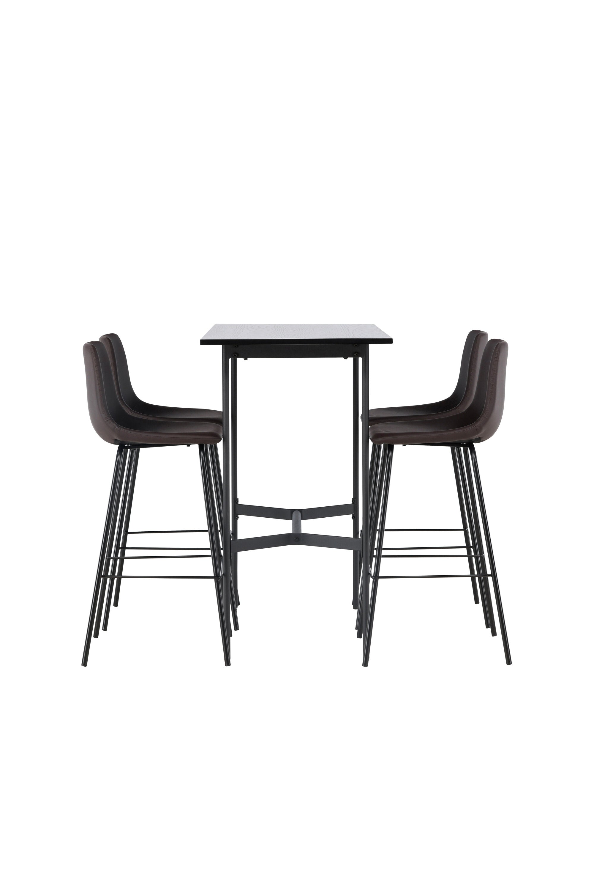 Barset Rax + Alexi 120cm/4St. in Schwarz Braun präsentiert im Onlineshop von KAQTU Design AG. Bartischset ist von Venture Home