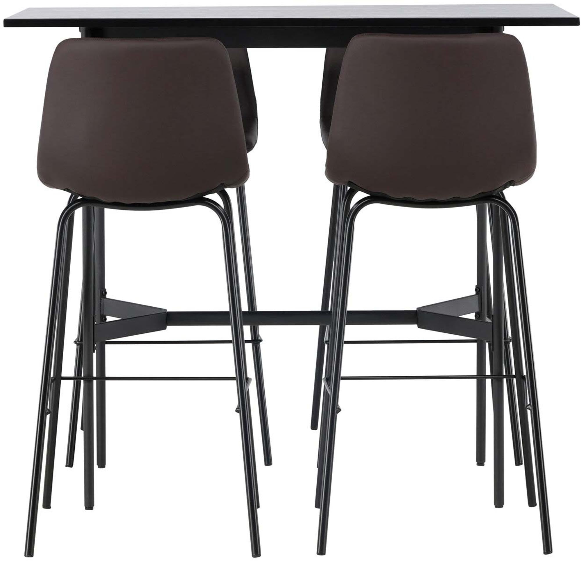 Entdecken Sie das elegante Barset Rax + Alexi von Venture Home – 120cm Bartisch mit 4 stilvollen Barhockern für Ihr modernes Zuhause.