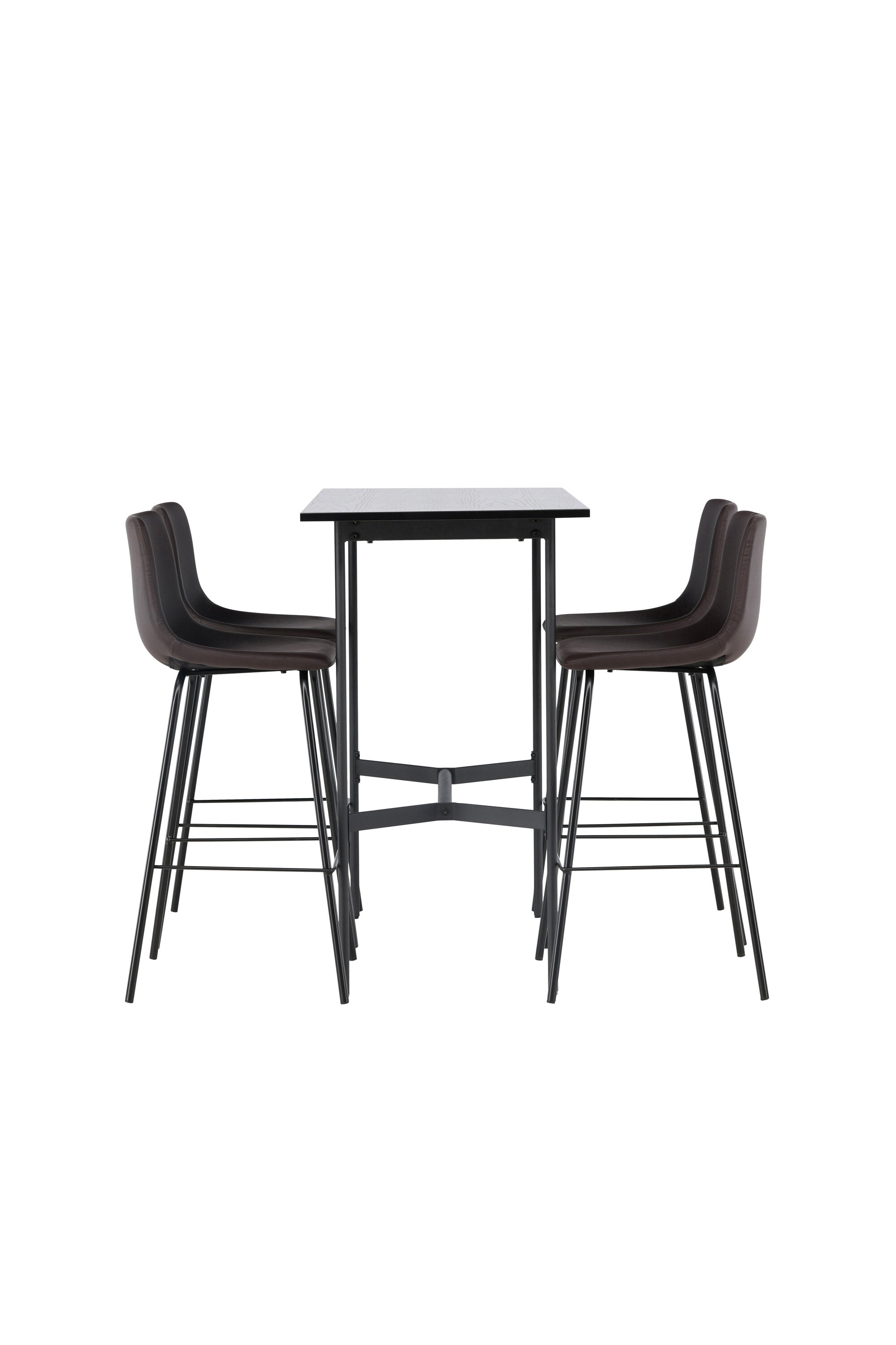 Barset Rax + Alexi 120cm/4St. in Schwarz Braun präsentiert im Onlineshop von KAQTU Design AG. Bartischset ist von Venture Home