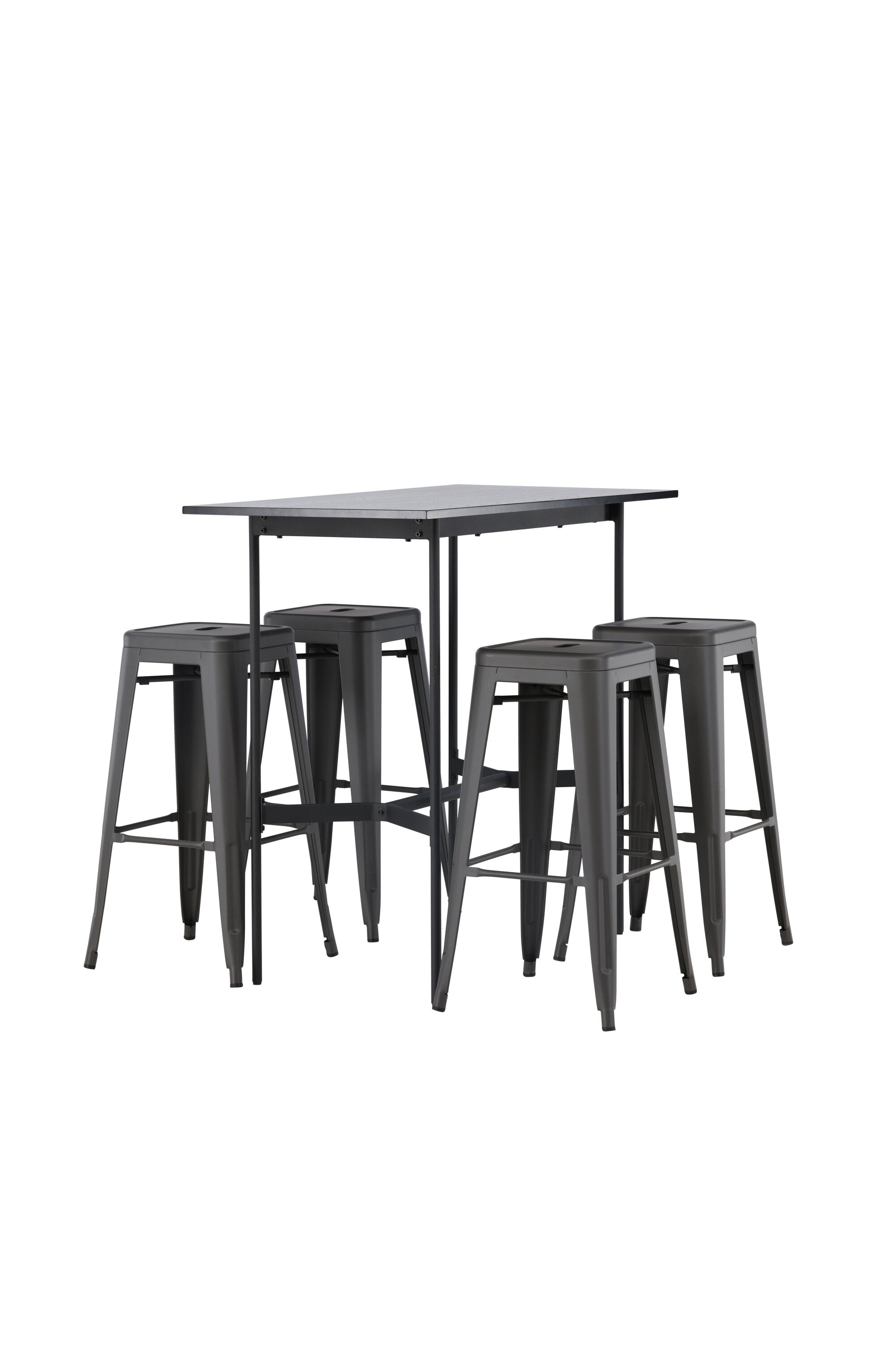 Barset Rax + Tempe 120cm/4St. Tief in Dunkelgrau präsentiert im Onlineshop von KAQTU Design AG. Bartischset ist von Venture Home