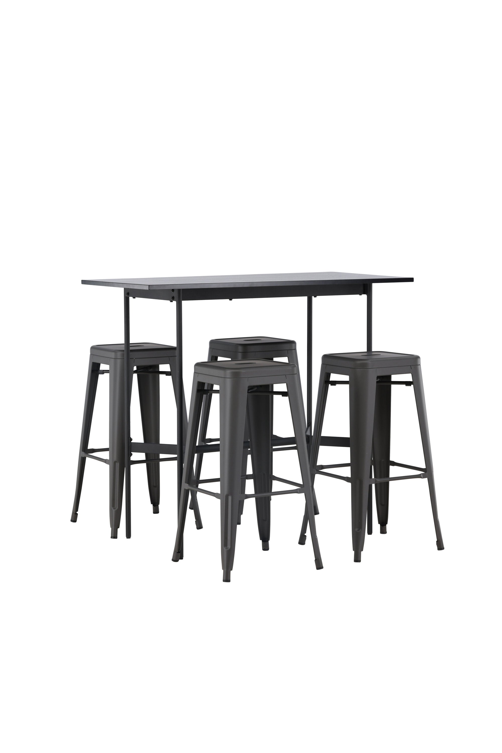 Barset Rax + Tempe 120cm/4St. Tief in Dunkelgrau präsentiert im Onlineshop von KAQTU Design AG. Bartischset ist von Venture Home
