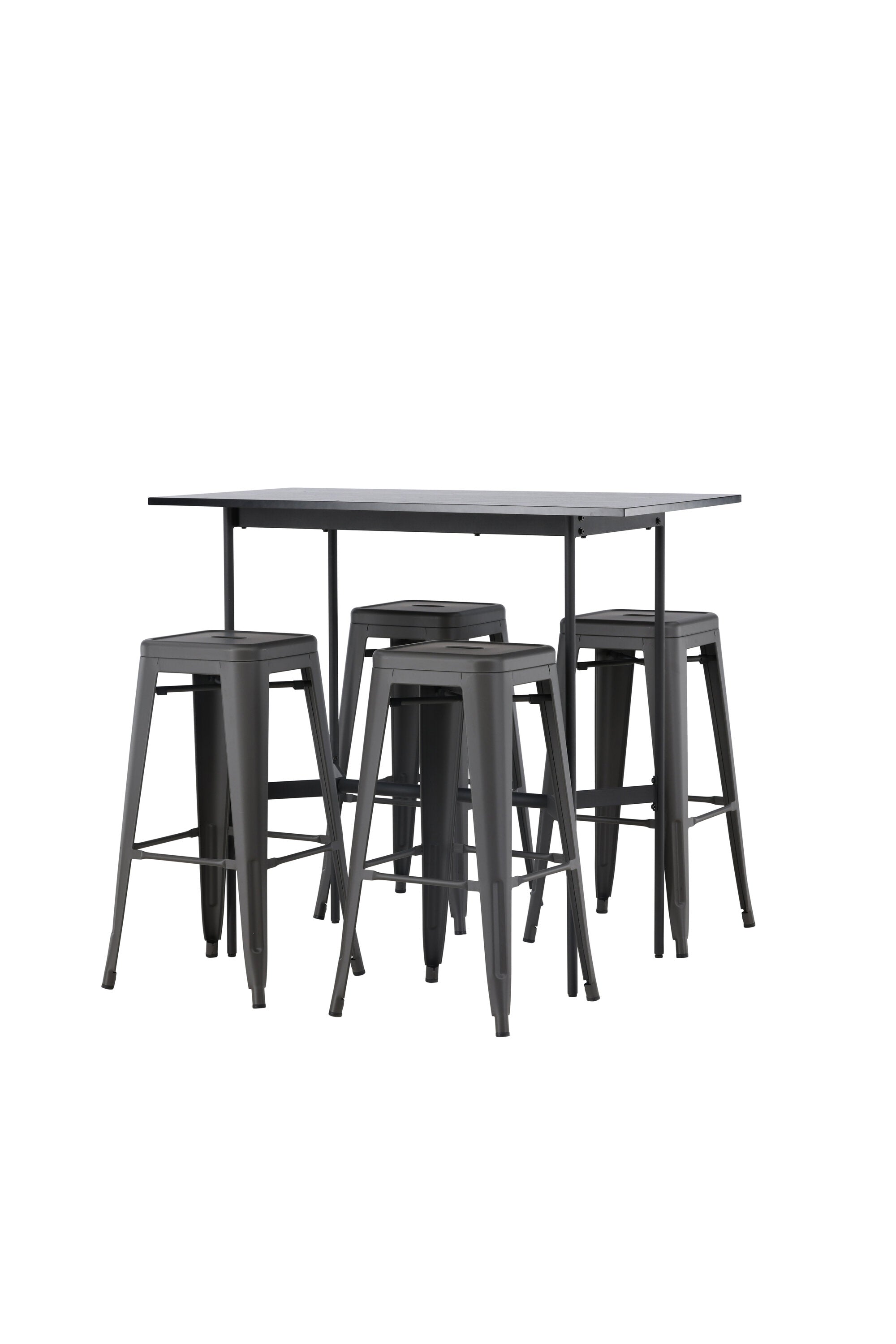 Barset Rax + Tempe 120cm/4St. Tief in Dunkelgrau präsentiert im Onlineshop von KAQTU Design AG. Bartischset ist von Venture Home