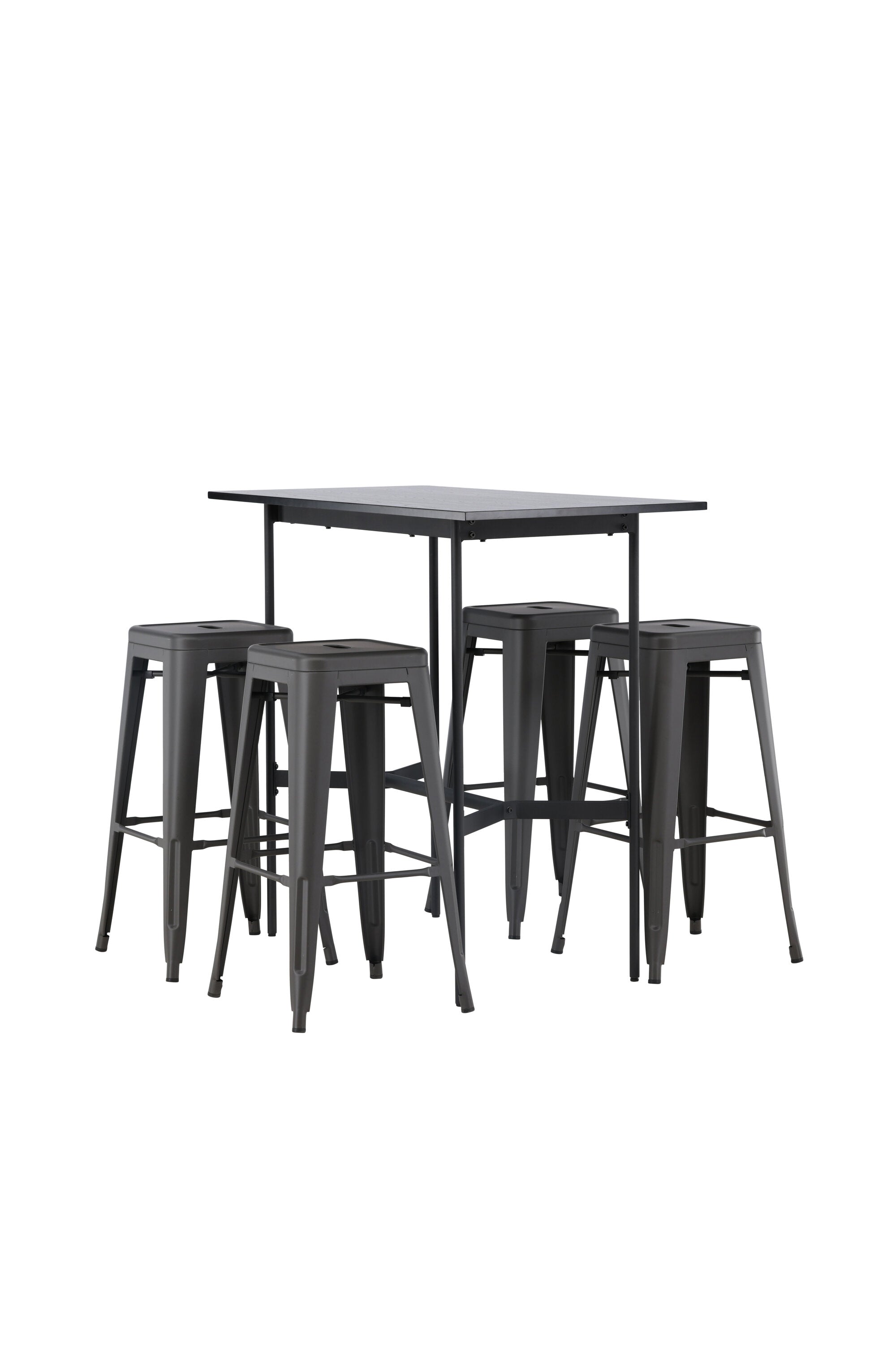 Barset Rax + Tempe 120cm/4St. Tief in Dunkelgrau präsentiert im Onlineshop von KAQTU Design AG. Bartischset ist von Venture Home