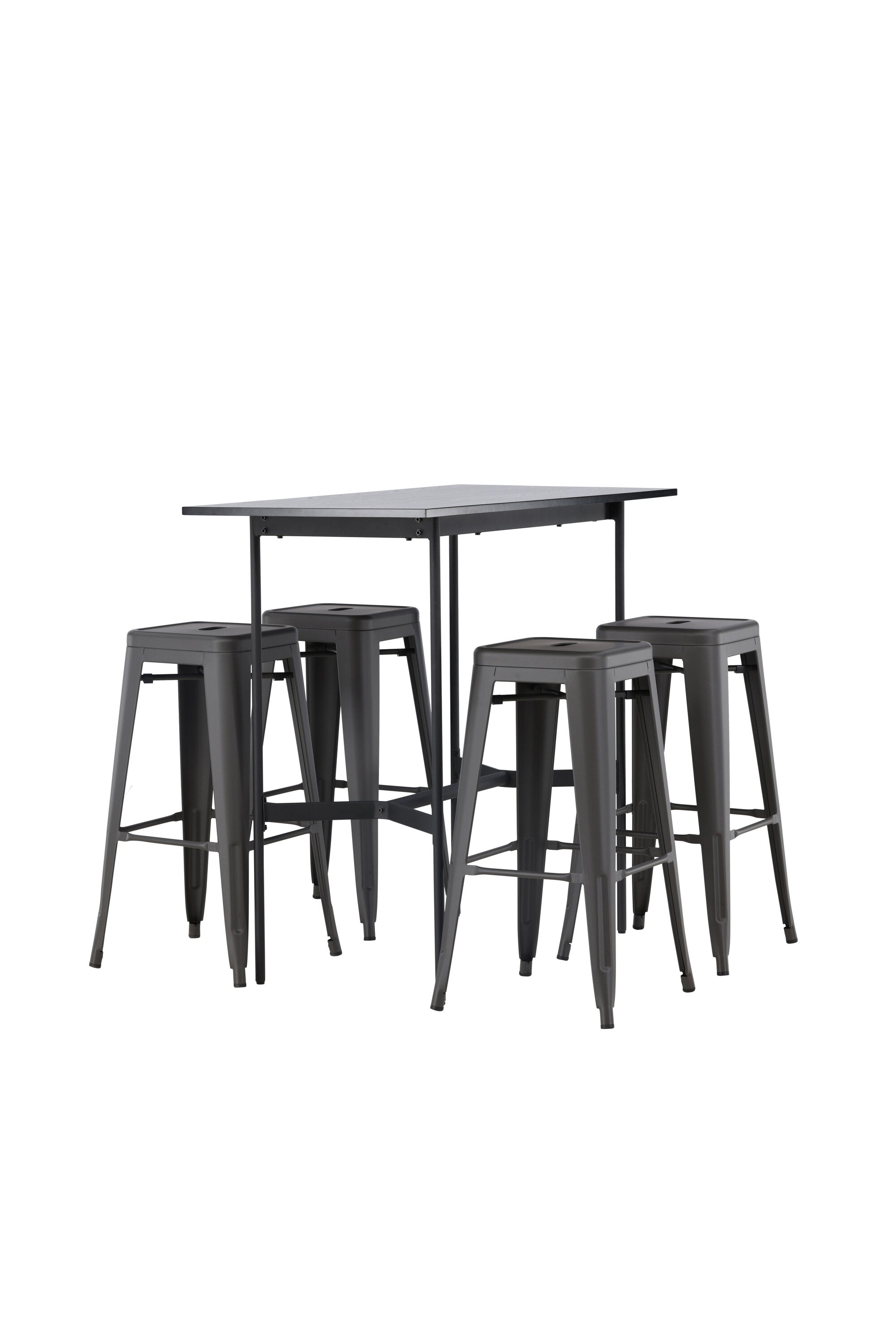 Barset Rax + Tempe 120cm/4St. Tief in Dunkelgrau präsentiert im Onlineshop von KAQTU Design AG. Bartischset ist von Venture Home