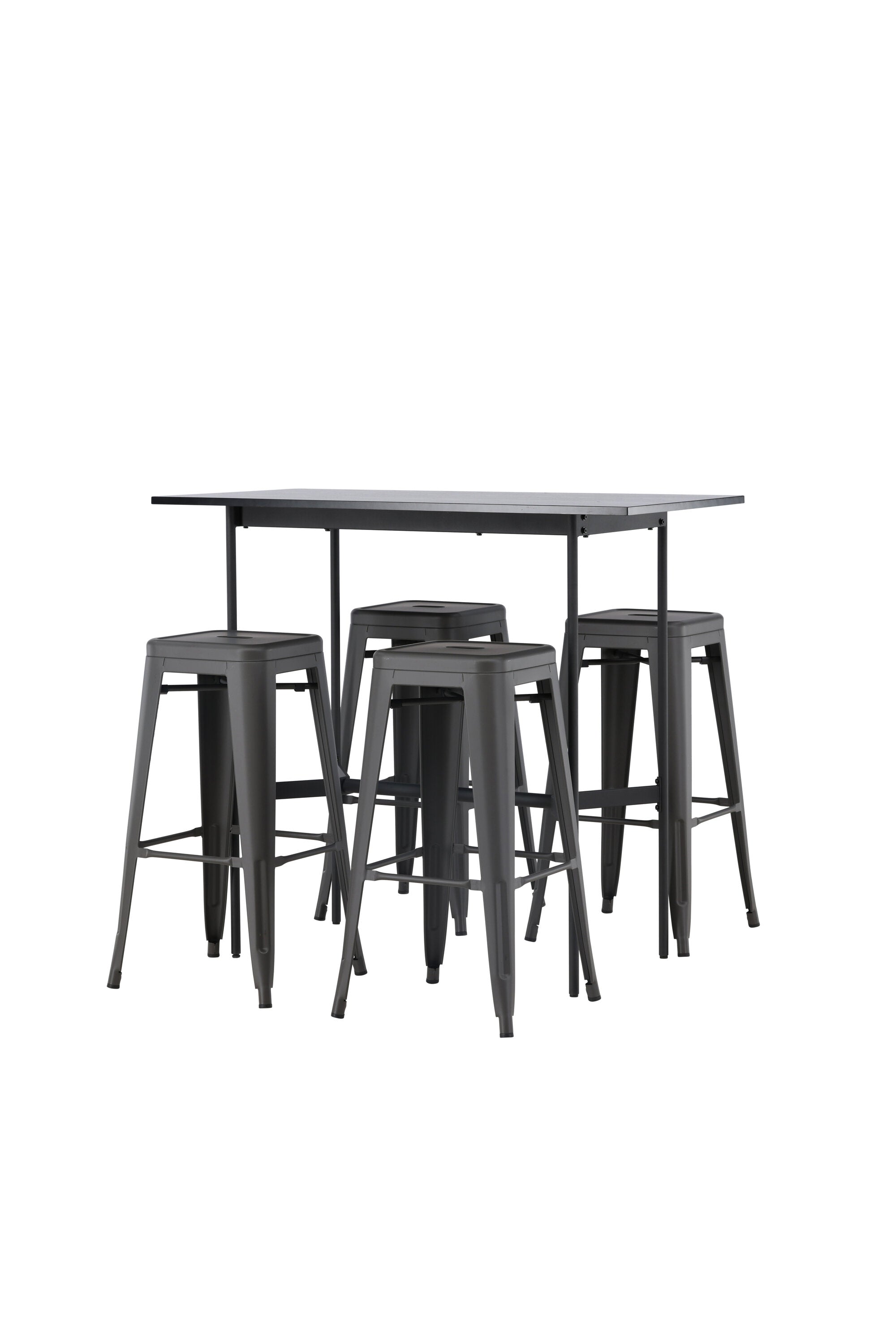 Barset Rax + Tempe 120cm/4St. Tief in Dunkelgrau präsentiert im Onlineshop von KAQTU Design AG. Bartischset ist von Venture Home