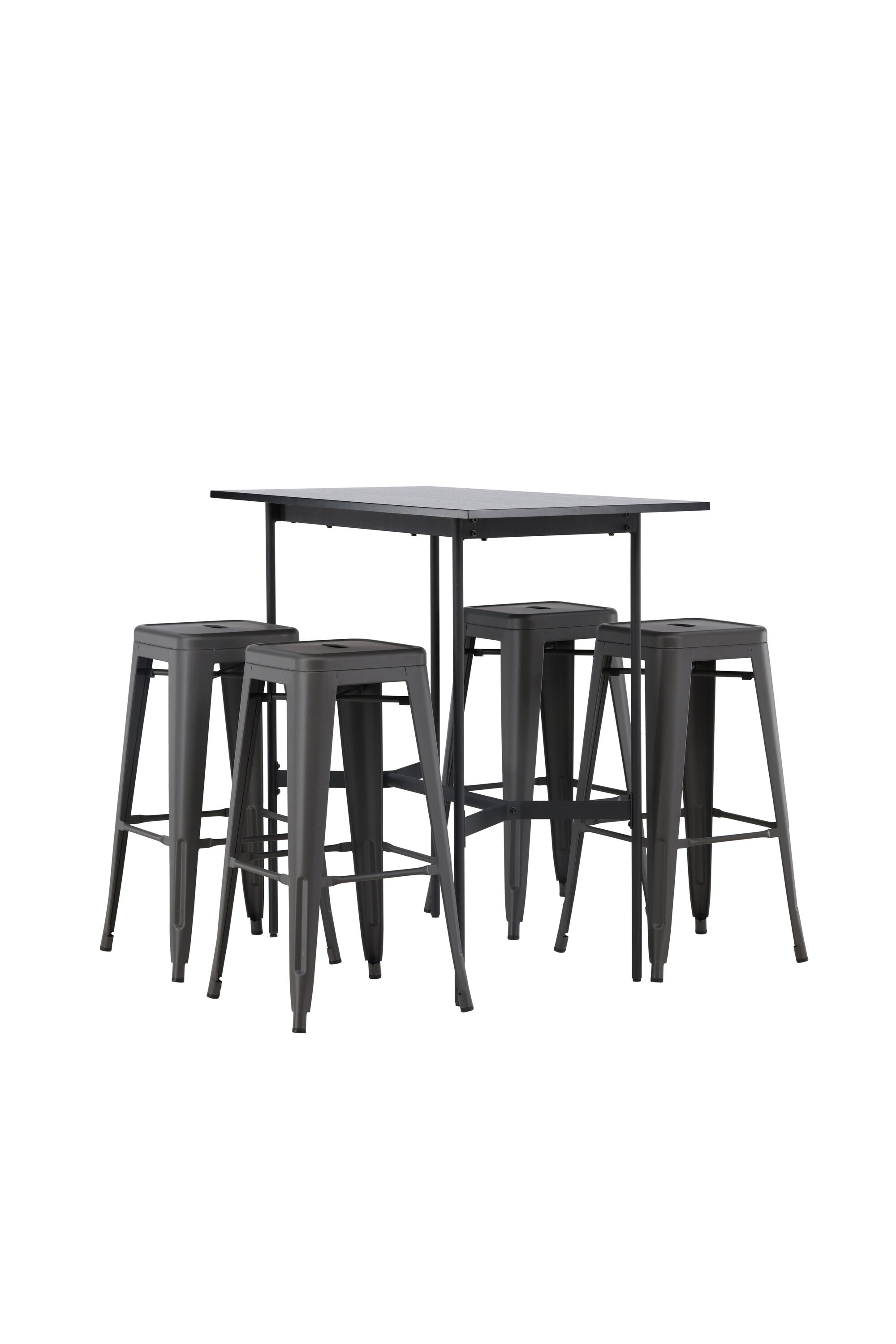 Barset Rax + Tempe 120cm/4St. Tief in Dunkelgrau präsentiert im Onlineshop von KAQTU Design AG. Bartischset ist von Venture Home
