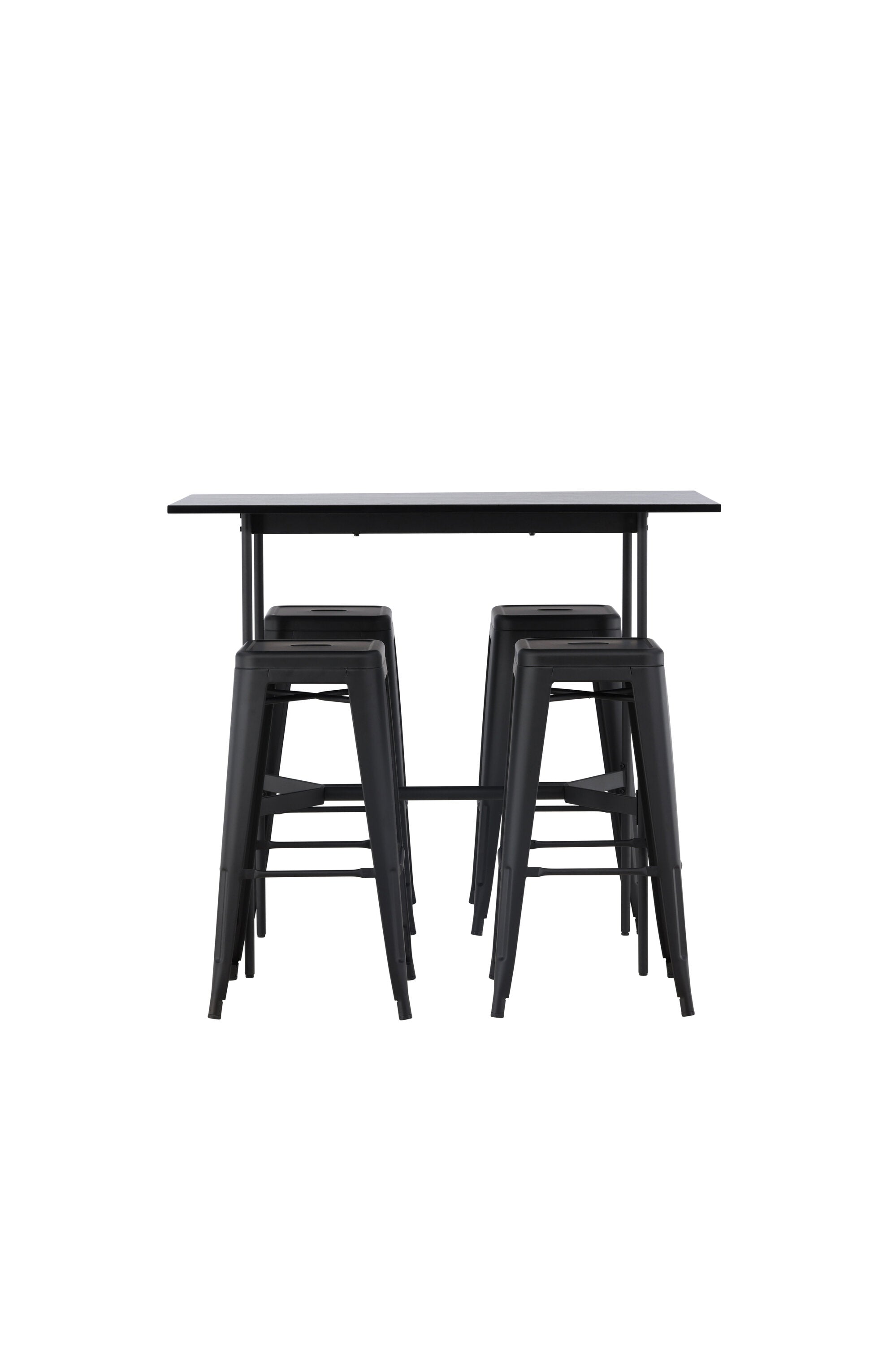 Barset Rax + Tempe 120cm/4St. Tief in Schwarz präsentiert im Onlineshop von KAQTU Design AG. Bartischset ist von Venture Home