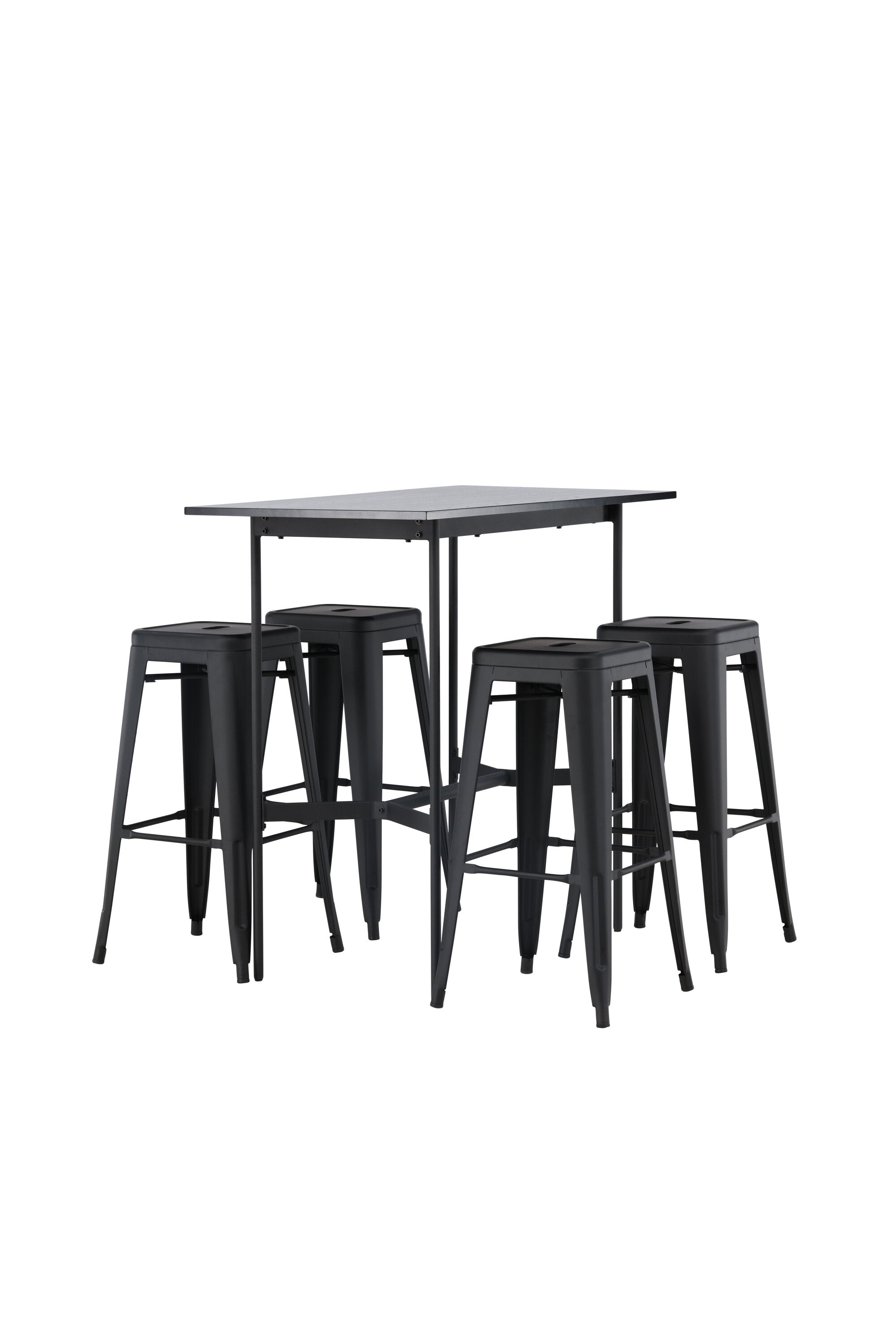 Barset Rax + Tempe 120cm/4St. Tief in Schwarz präsentiert im Onlineshop von KAQTU Design AG. Bartischset ist von Venture Home
