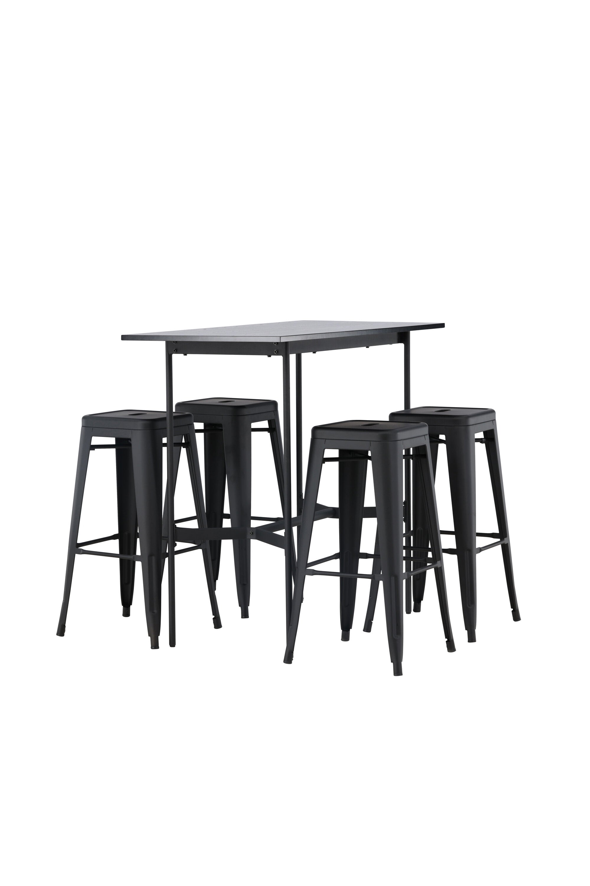 Barset Rax + Tempe 120cm/4St. Tief in Schwarz präsentiert im Onlineshop von KAQTU Design AG. Bartischset ist von Venture Home