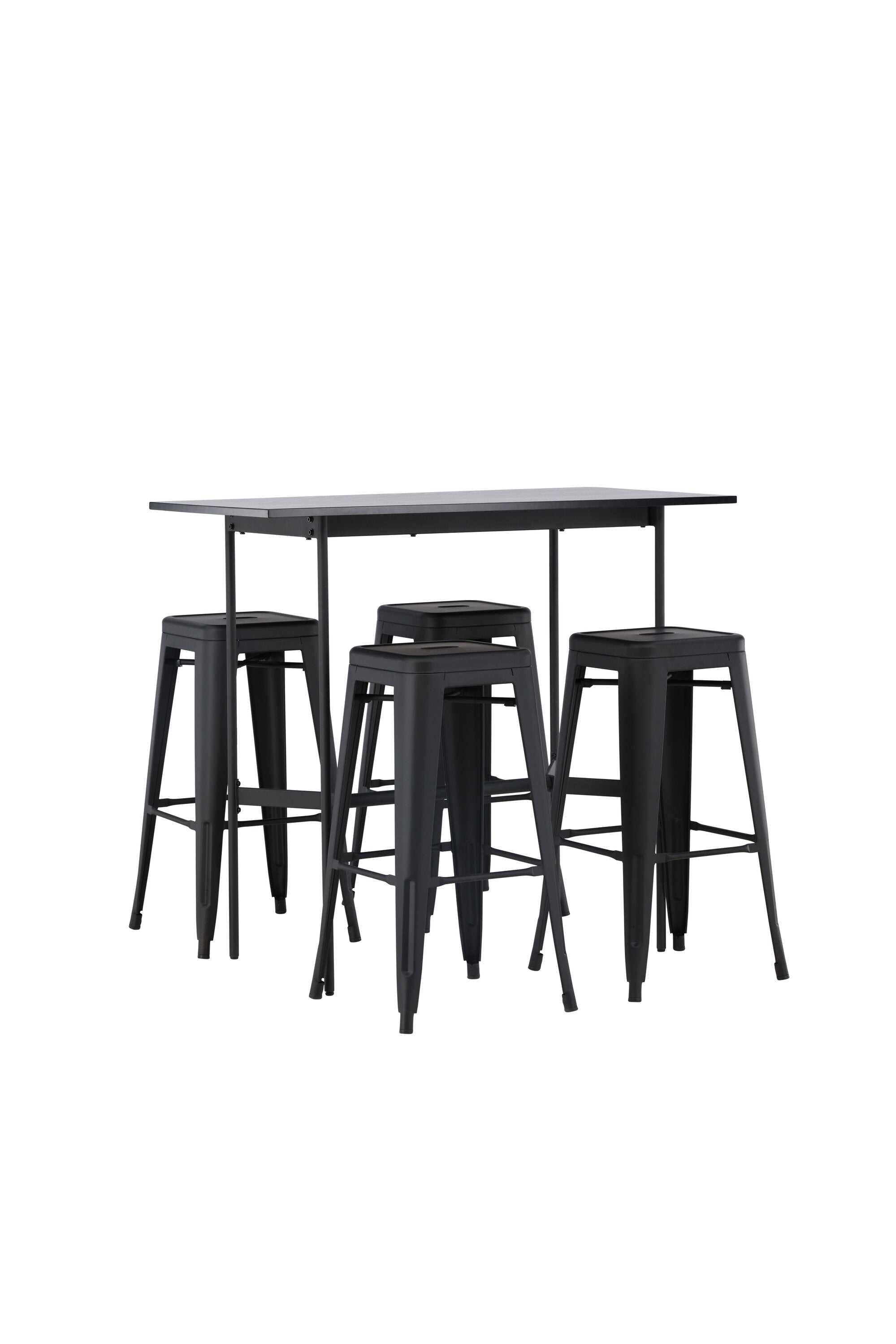 Barset Rax + Tempe 120cm/4St. Tief in Schwarz präsentiert im Onlineshop von KAQTU Design AG. Bartischset ist von Venture Home