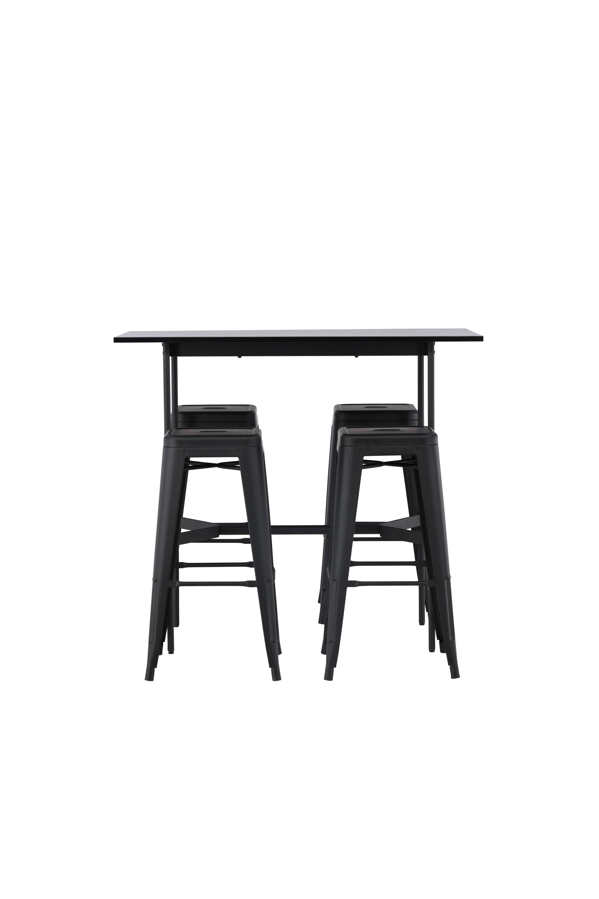 Barset Rax + Tempe 120cm/4St. Tief in Schwarz präsentiert im Onlineshop von KAQTU Design AG. Bartischset ist von Venture Home