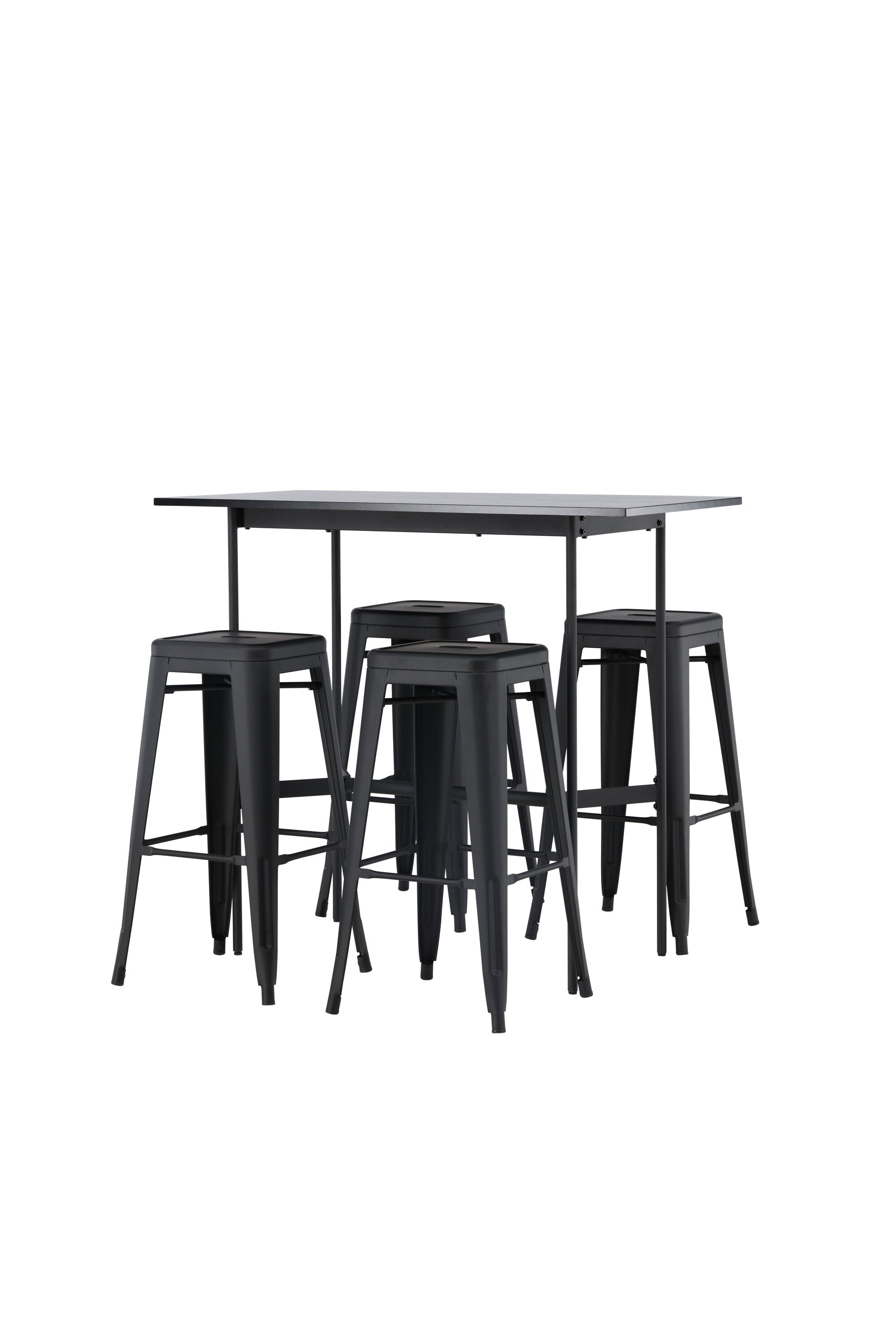 Barset Rax + Tempe 120cm/4St. Tief in Schwarz präsentiert im Onlineshop von KAQTU Design AG. Bartischset ist von Venture Home