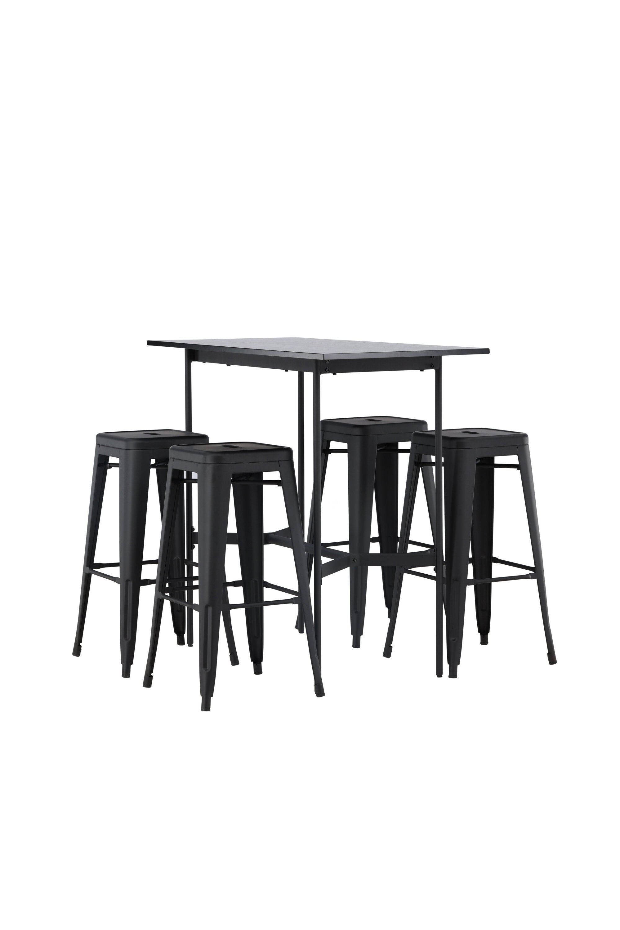 Barset Rax + Tempe 120cm/4St. Tief in Schwarz präsentiert im Onlineshop von KAQTU Design AG. Bartischset ist von Venture Home