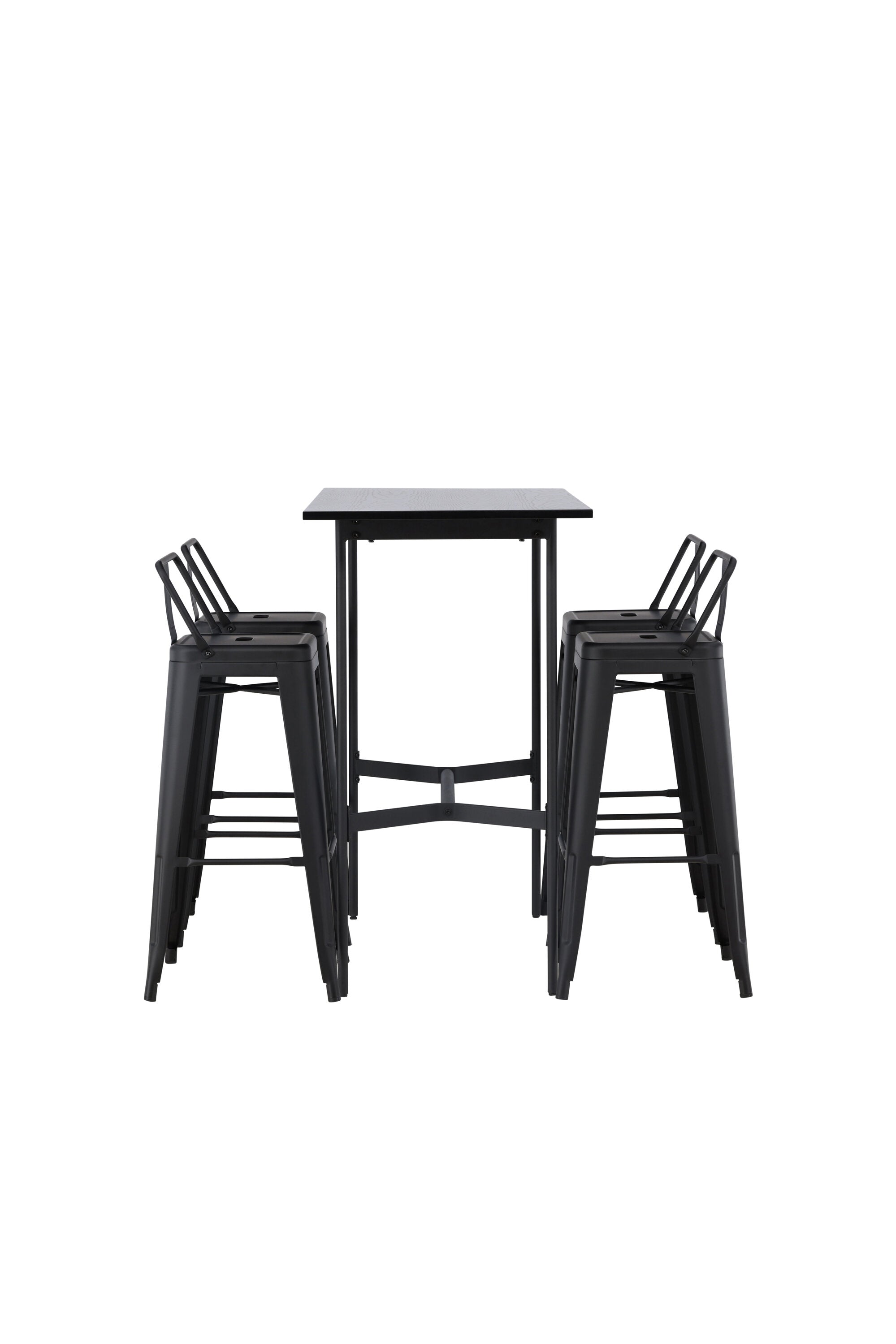 Barset Rax + Tempe 120cm/4St. Hoch in Schwarz präsentiert im Onlineshop von KAQTU Design AG. Bartischset ist von Venture Home