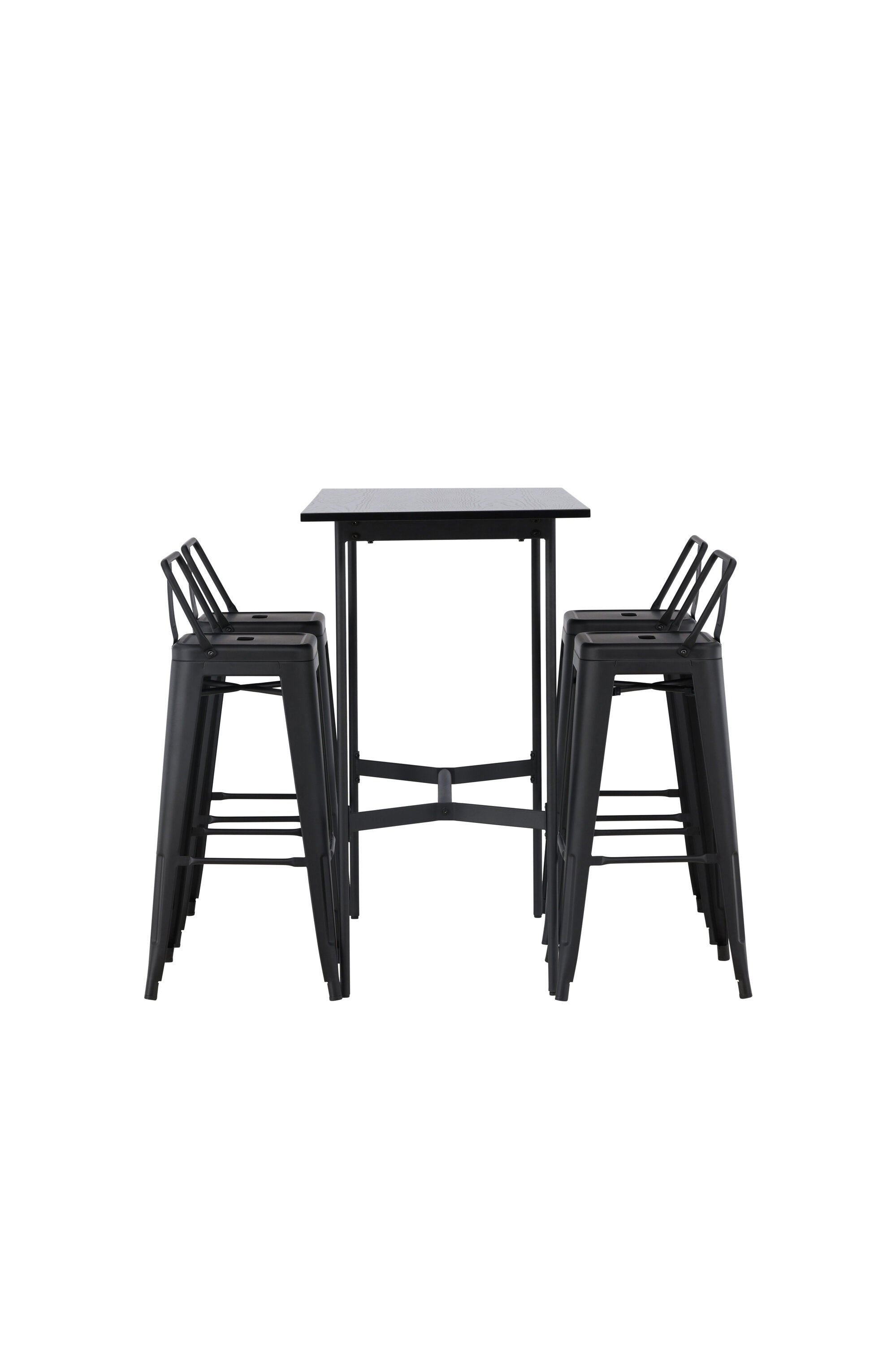 Barset Rax + Tempe 120cm/4St. Hoch in Schwarz präsentiert im Onlineshop von KAQTU Design AG. Bartischset ist von Venture Home