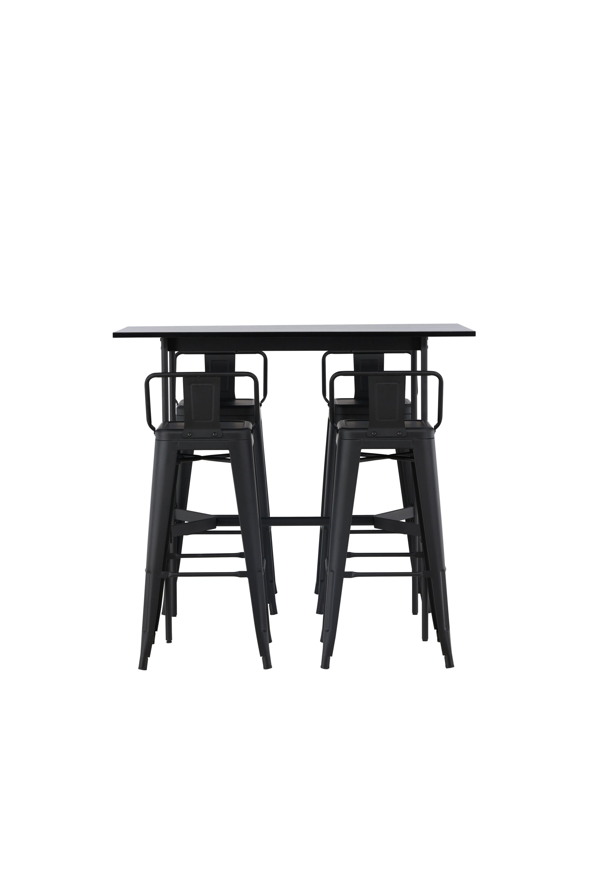 Barset Rax + Tempe 120cm/4St. Hoch in Schwarz präsentiert im Onlineshop von KAQTU Design AG. Bartischset ist von Venture Home