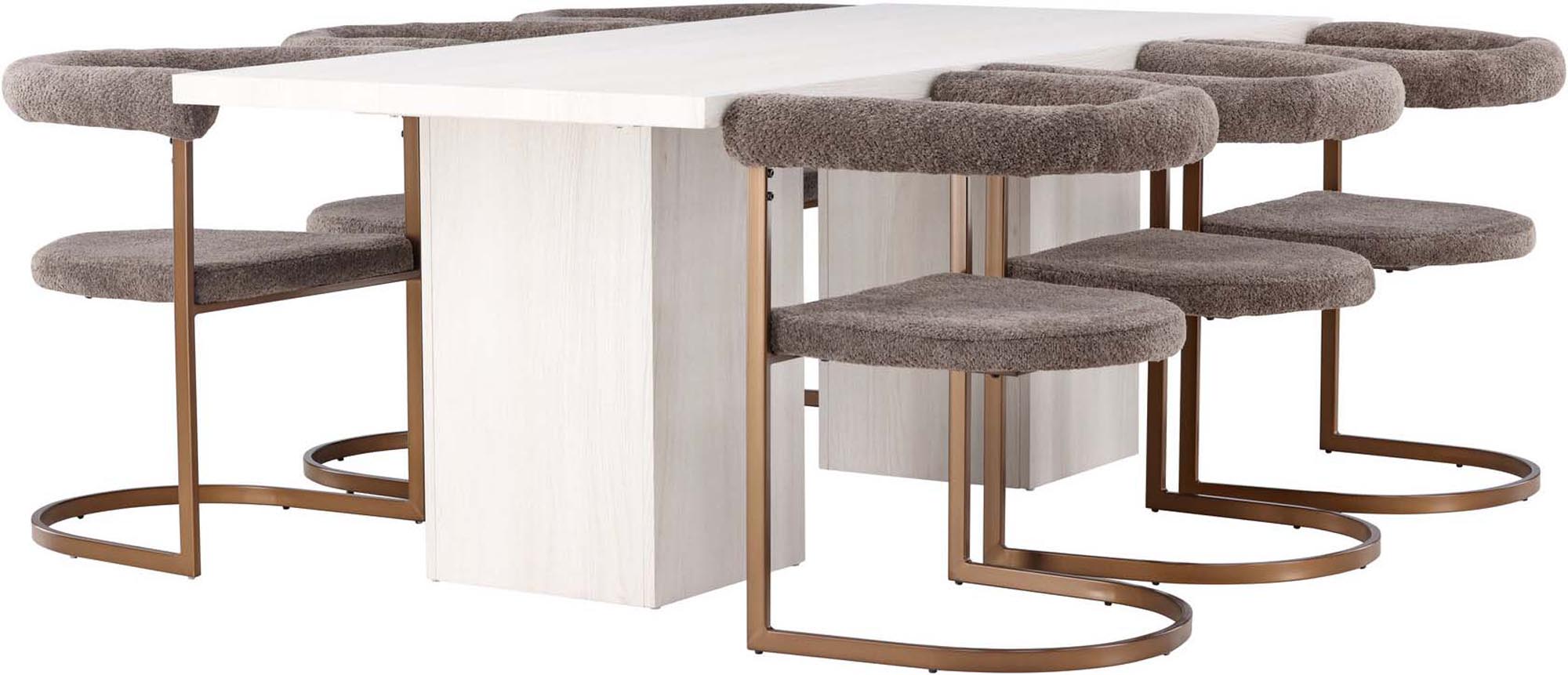 Stilvolles Esszimmerset Olga + Morning 200cm für 6 Personen von Venture Home. Modernes Design trifft auf Funktionalität für gesellige Momente.