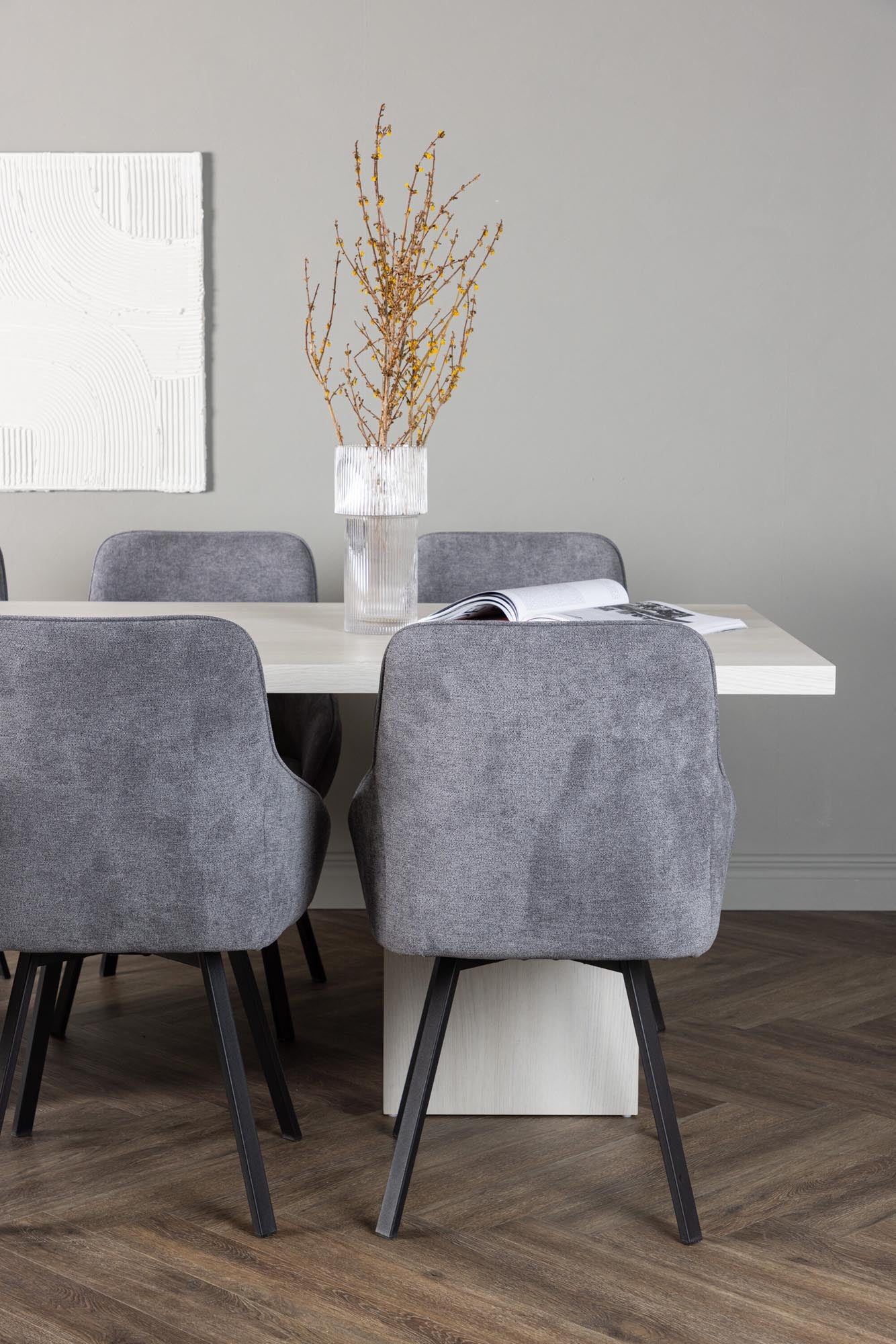 Elegantes Olga Esszimmerset mit Rosie Tisch, 200cm, 6 Stühle.