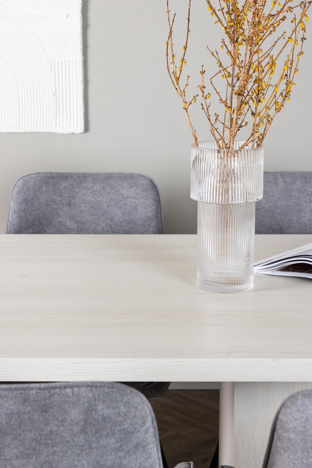 Olga Esszimmerset + Rosie 200cm/6St. in Schwarzgrau präsentiert im Onlineshop von KAQTU Design AG. Esszimmerset ist von Venture Home