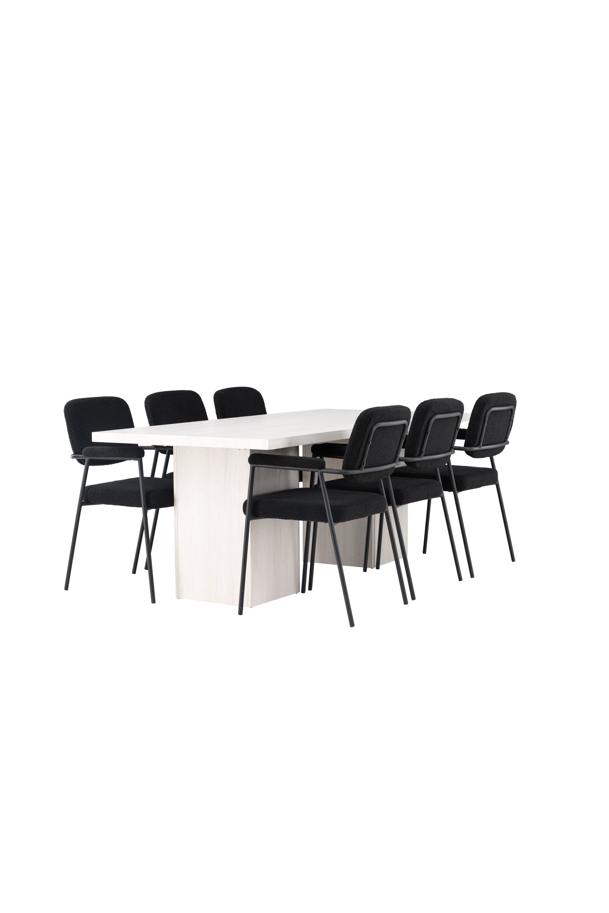 Olga Esszimmerset + Yesterday 200cm/6St. in Schwarz präsentiert im Onlineshop von KAQTU Design AG. Esszimmerset ist von Venture Home