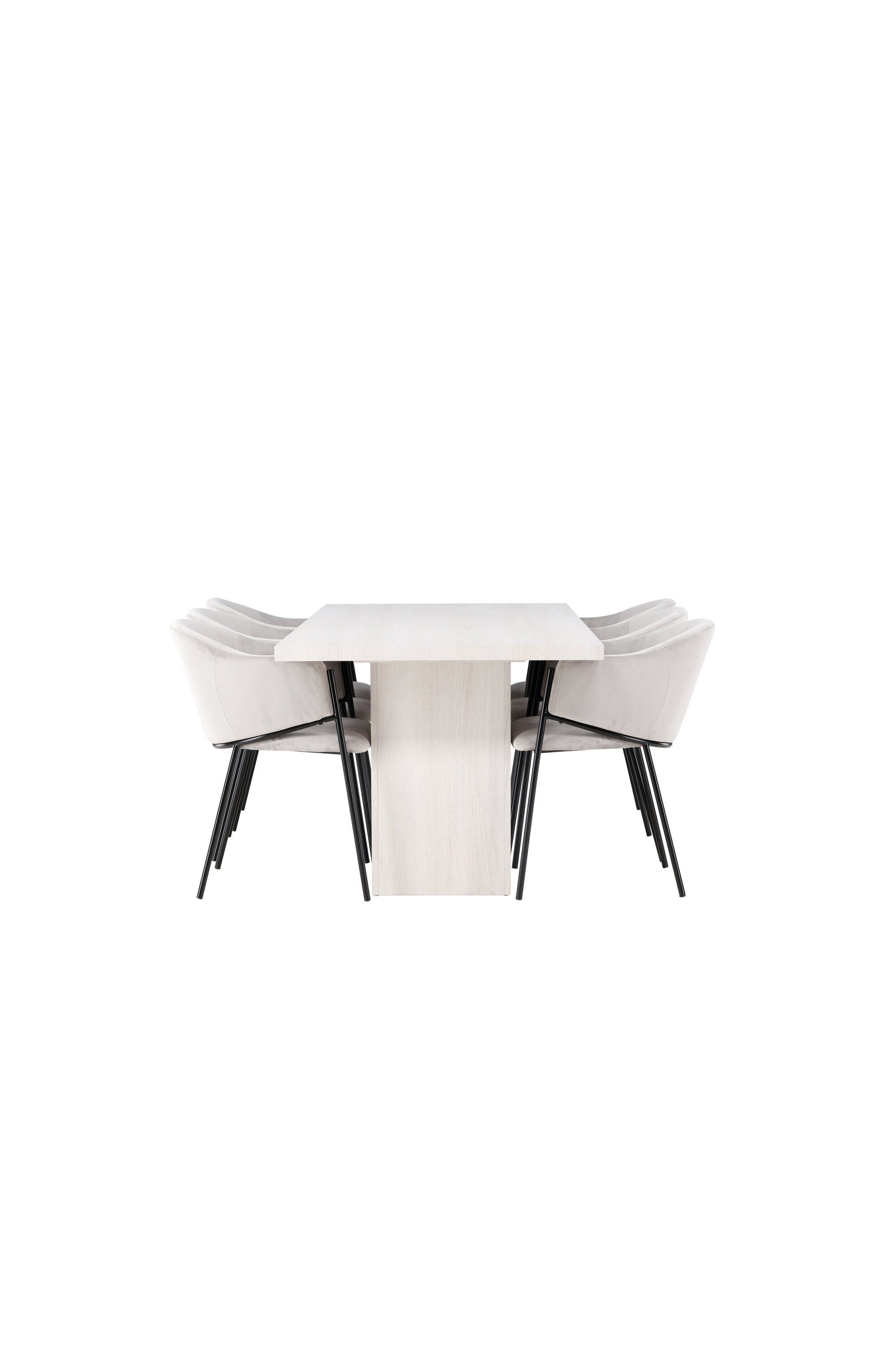 Olga Esszimmerset + Evelina 200cm/6St. in Schwarzgrau präsentiert im Onlineshop von KAQTU Design AG. Esszimmerset ist von Venture Home