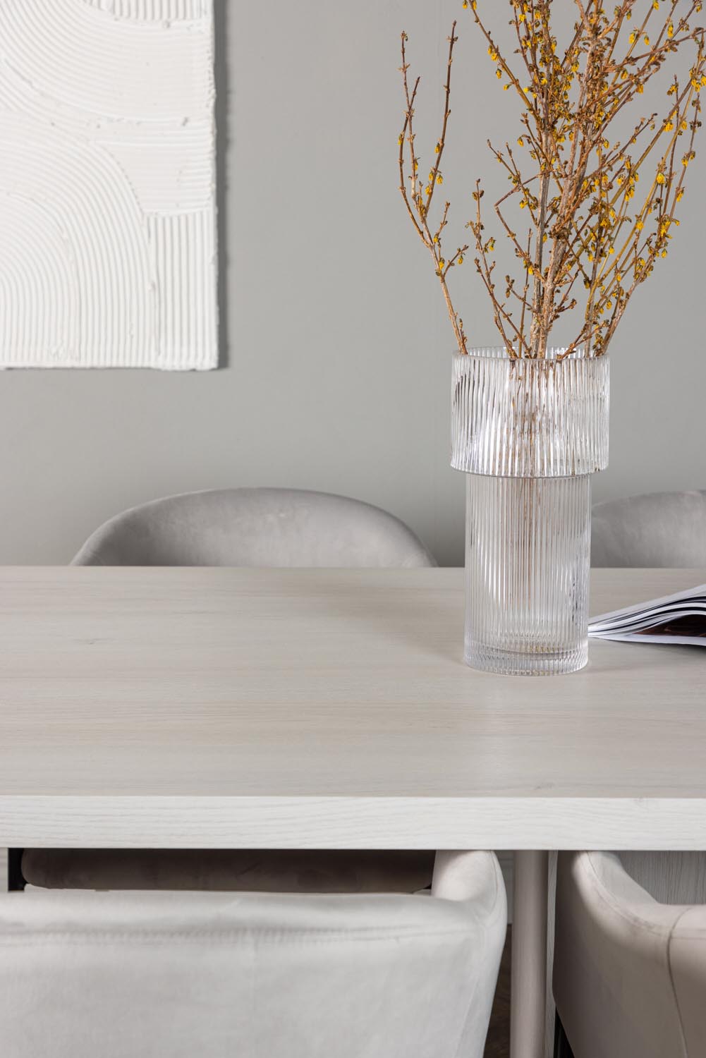 Olga Esszimmerset + Evelina 200cm/6St. in Schwarzgrau präsentiert im Onlineshop von KAQTU Design AG. Esszimmerset ist von Venture Home