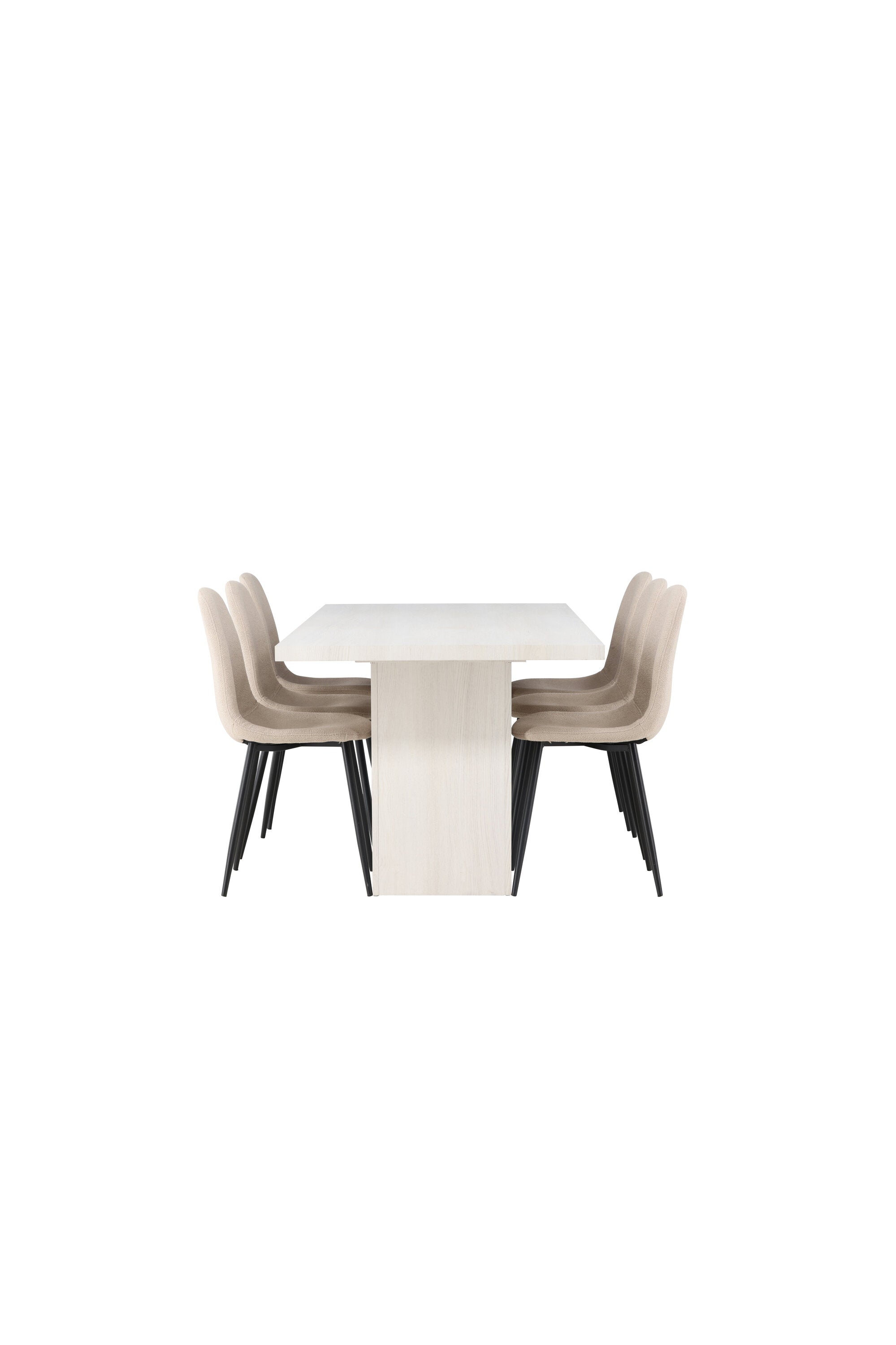 Olga Esszimmerset + Polar 200cm/6St. in Beige, Schwarz präsentiert im Onlineshop von KAQTU Design AG. Esszimmerset ist von Venture Home