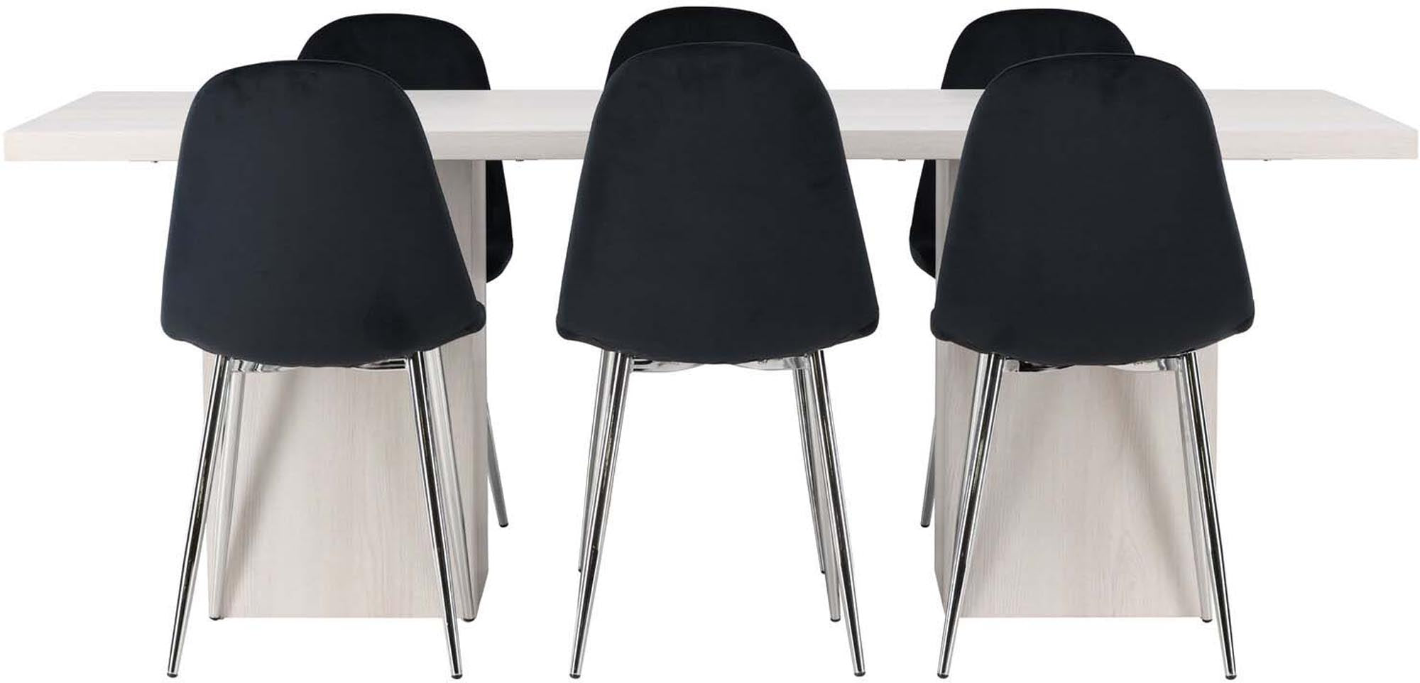 Modernes Olga Esszimmerset, 200cm Tisch, 6 Stühle, von Venture Home.