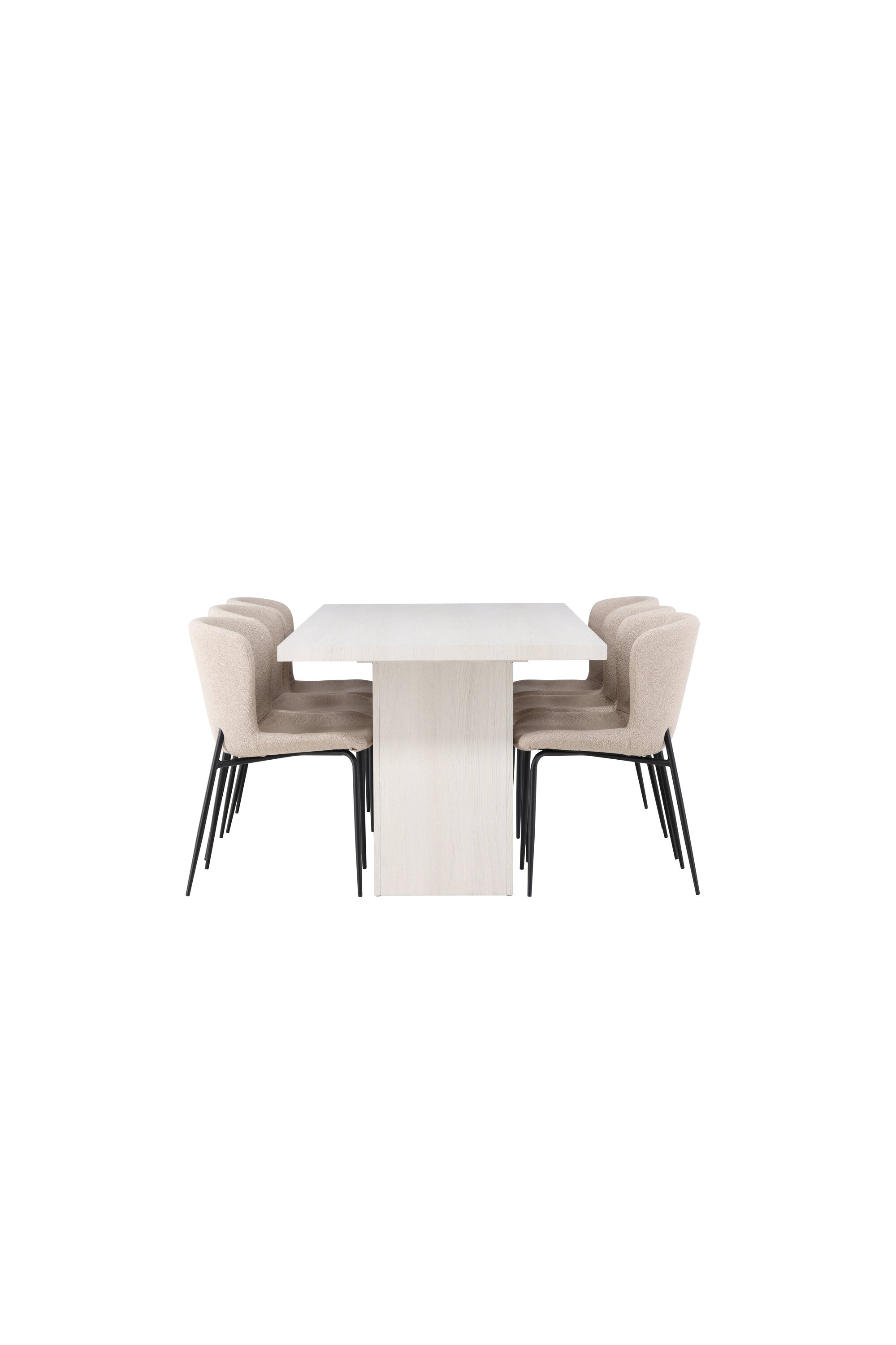 Olga Esszimmerset + Modesto 200cm/6St. in Beige, Schwarz präsentiert im Onlineshop von KAQTU Design AG. Esszimmerset ist von Venture Home