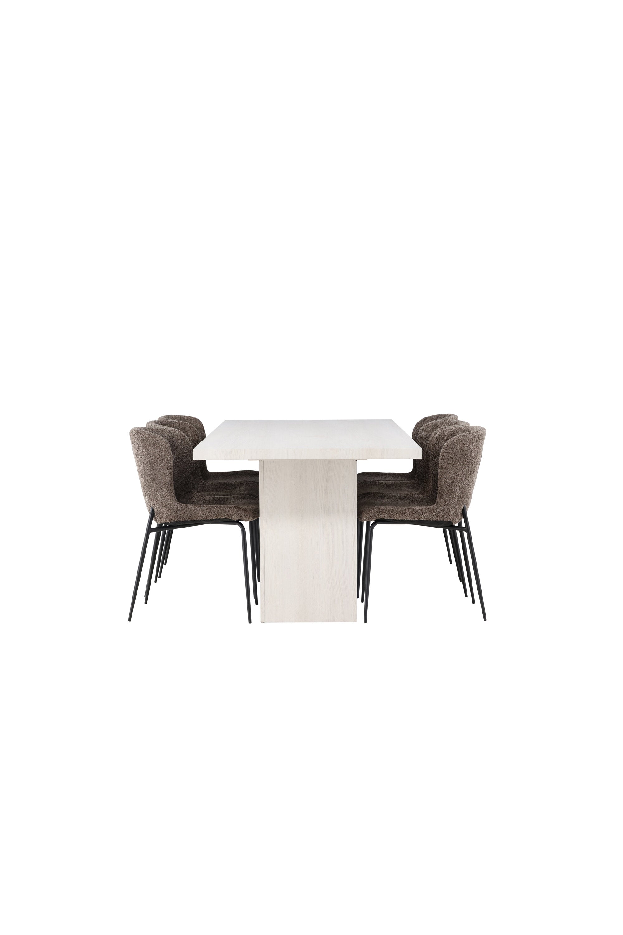 Olga Esszimmerset + Modesto 200cm/6St. in Schwarz, Dunkelgrau präsentiert im Onlineshop von KAQTU Design AG. Esszimmerset ist von Venture Home