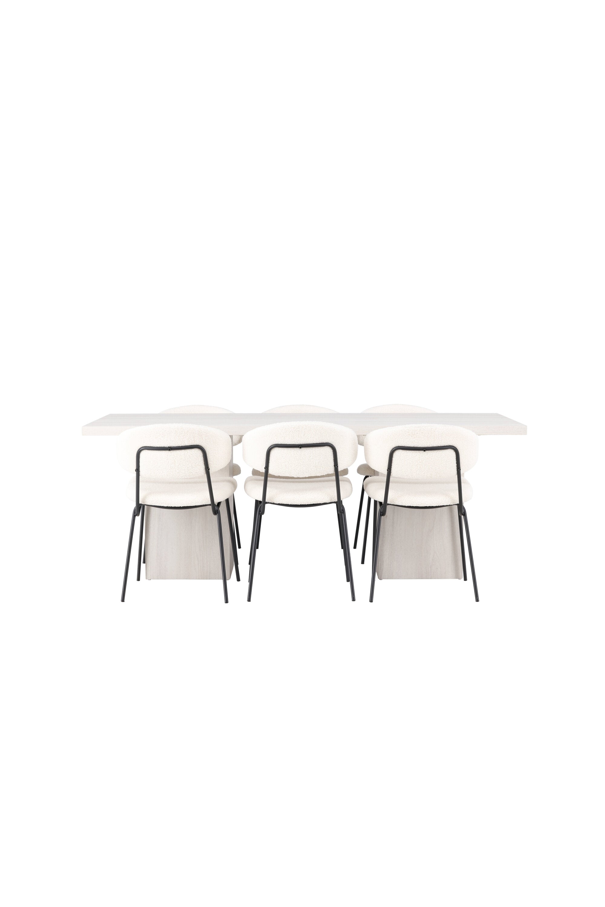 Olga Esszimmerset + Chico 200cm/6St. in Weiss präsentiert im Onlineshop von KAQTU Design AG. Esszimmerset ist von Venture Home
