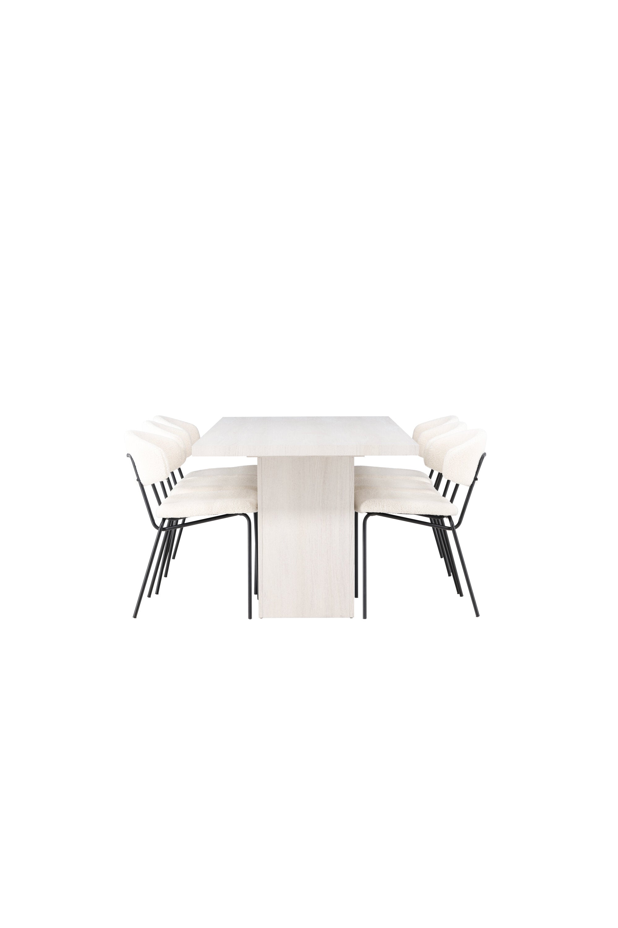 Olga Esszimmerset + Chico 200cm/6St. in Weiss präsentiert im Onlineshop von KAQTU Design AG. Esszimmerset ist von Venture Home