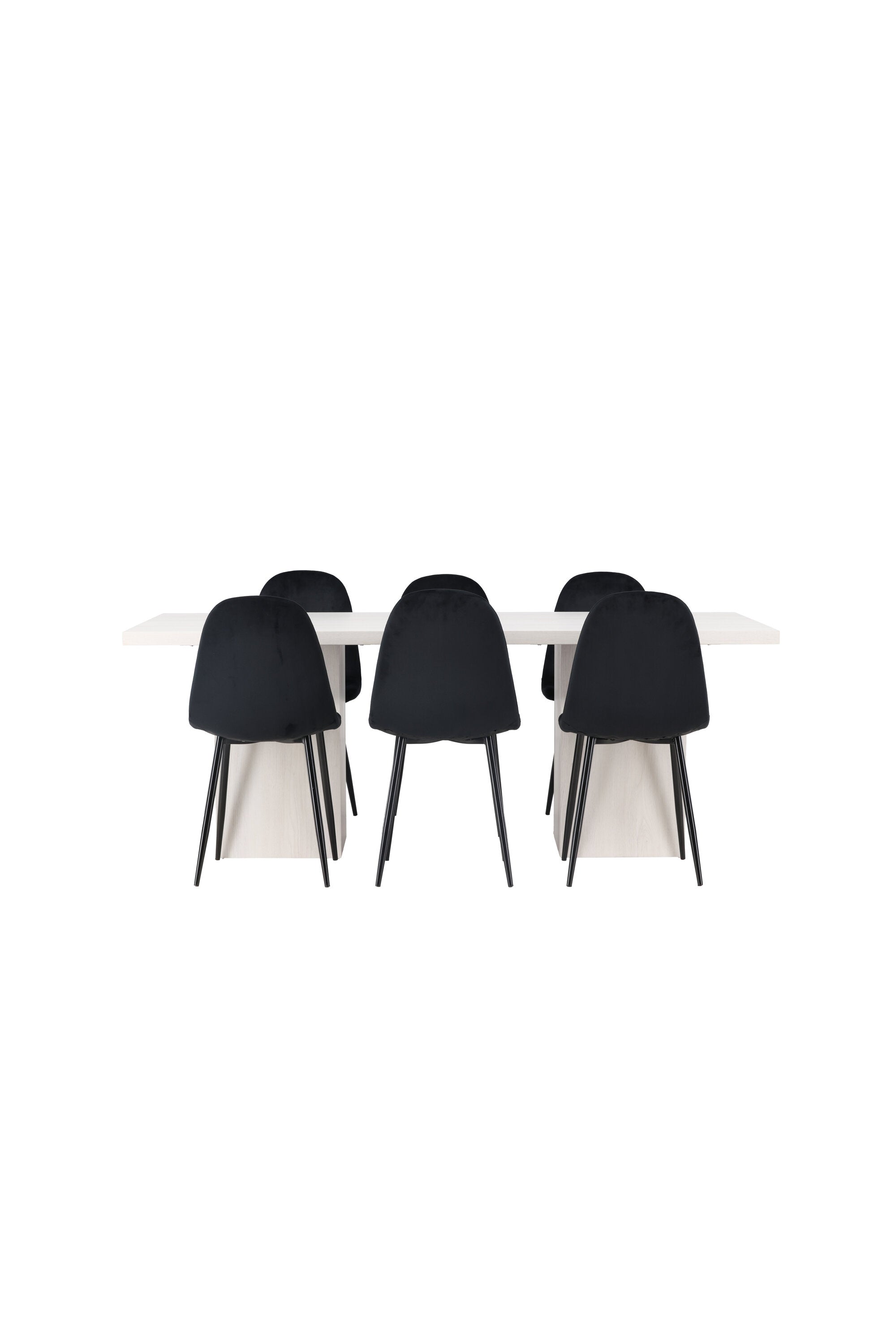 Olga Esszimmerset + Polar 200cm/6St. in Schwarz präsentiert im Onlineshop von KAQTU Design AG. Esszimmerset ist von Venture Home