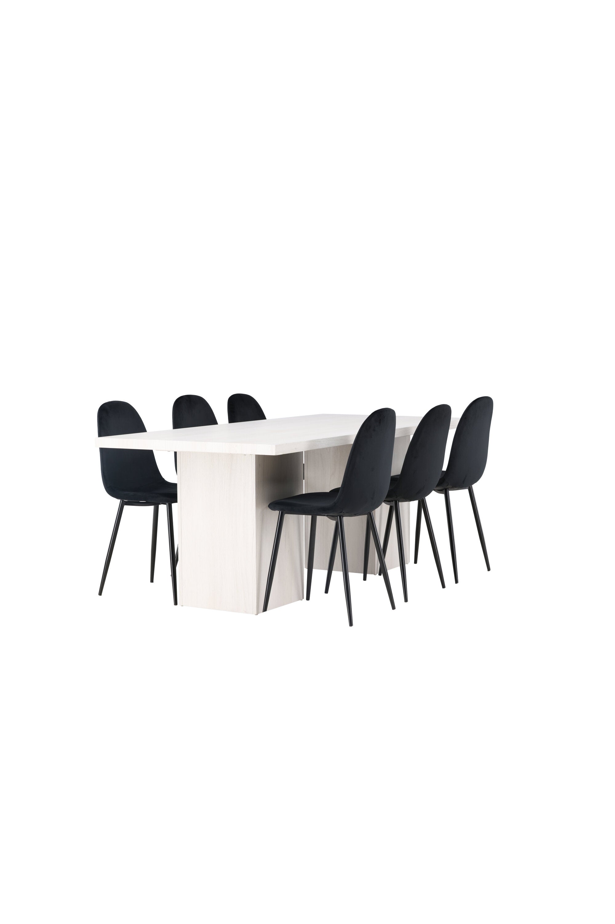 Olga Esszimmerset + Polar 200cm/6St. in Schwarz präsentiert im Onlineshop von KAQTU Design AG. Esszimmerset ist von Venture Home