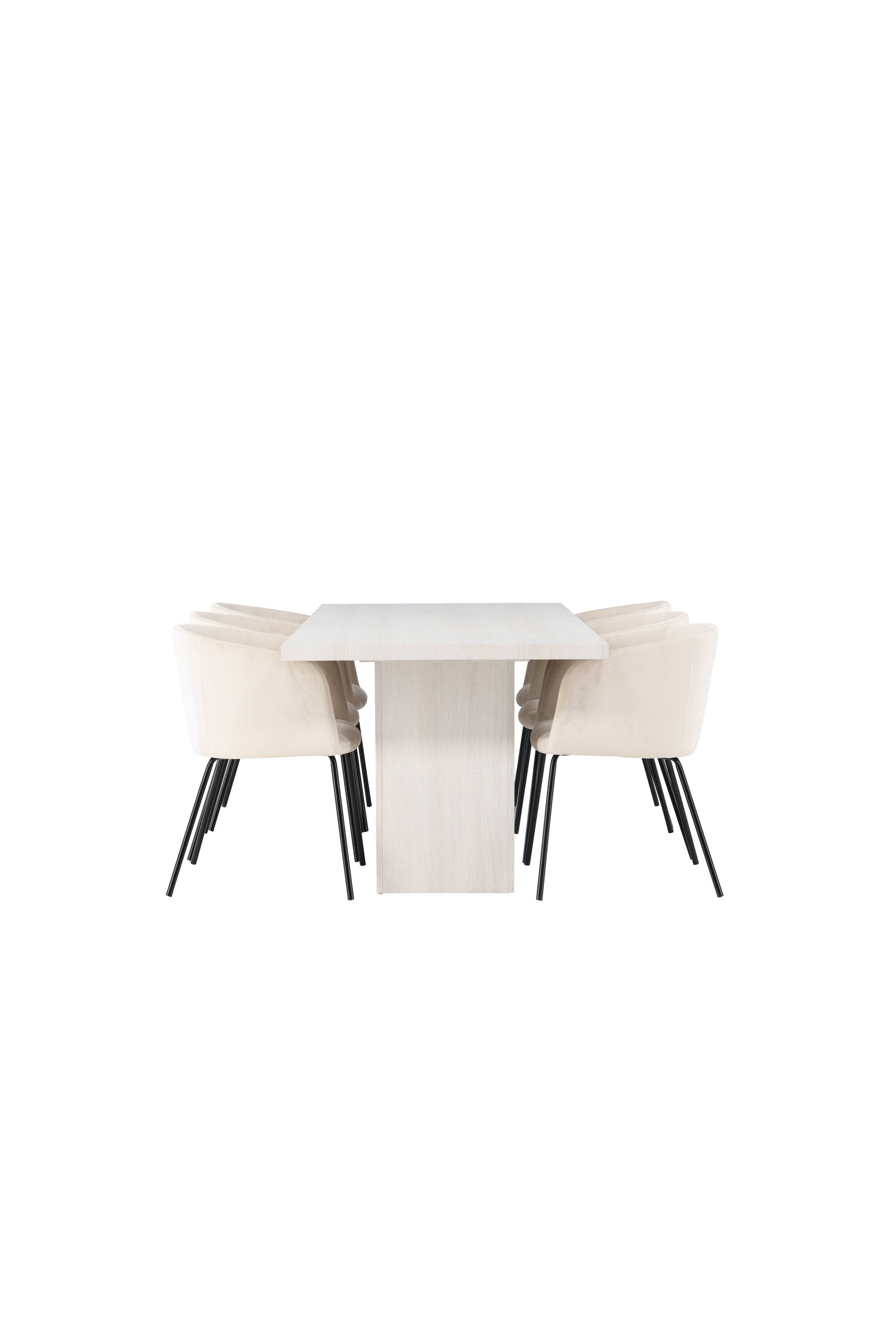 Olga Esszimmerset + Berit 200cm/6St. in Beige, Schwarz präsentiert im Onlineshop von KAQTU Design AG. Esszimmerset ist von Venture Home
