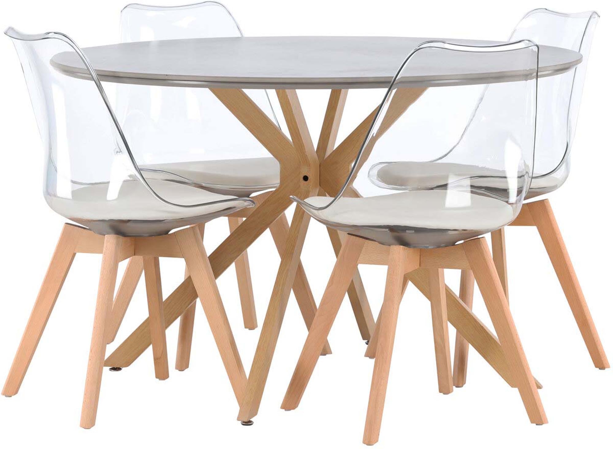 Elegantes Piazza Esszimmerset für 4, ideal für zeitlose Eleganz.