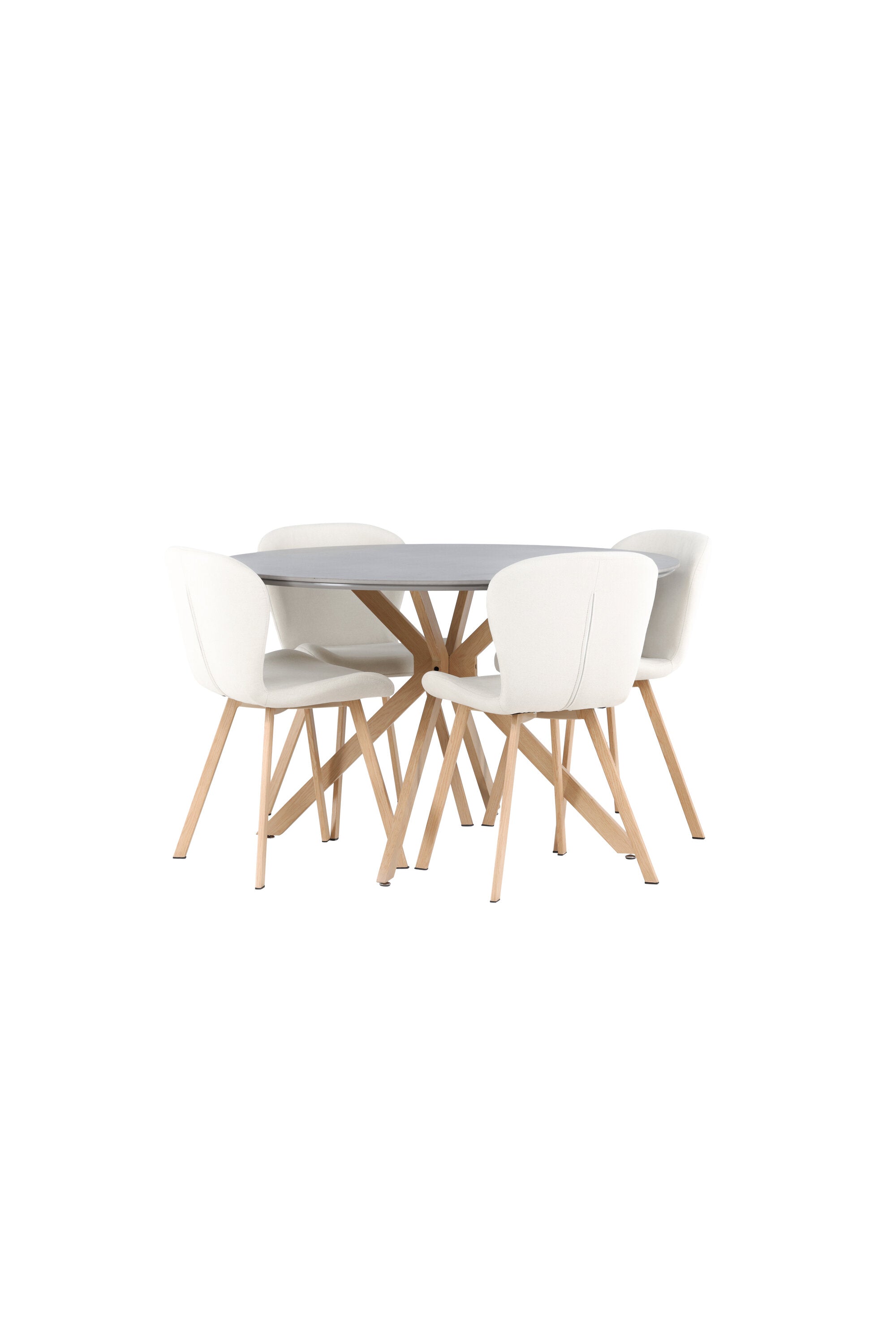 Piazza Esszimmerset + Lilja ⌀120cm/4St. in Beige, Natur präsentiert im Onlineshop von KAQTU Design AG. Esszimmerset ist von Venture Home