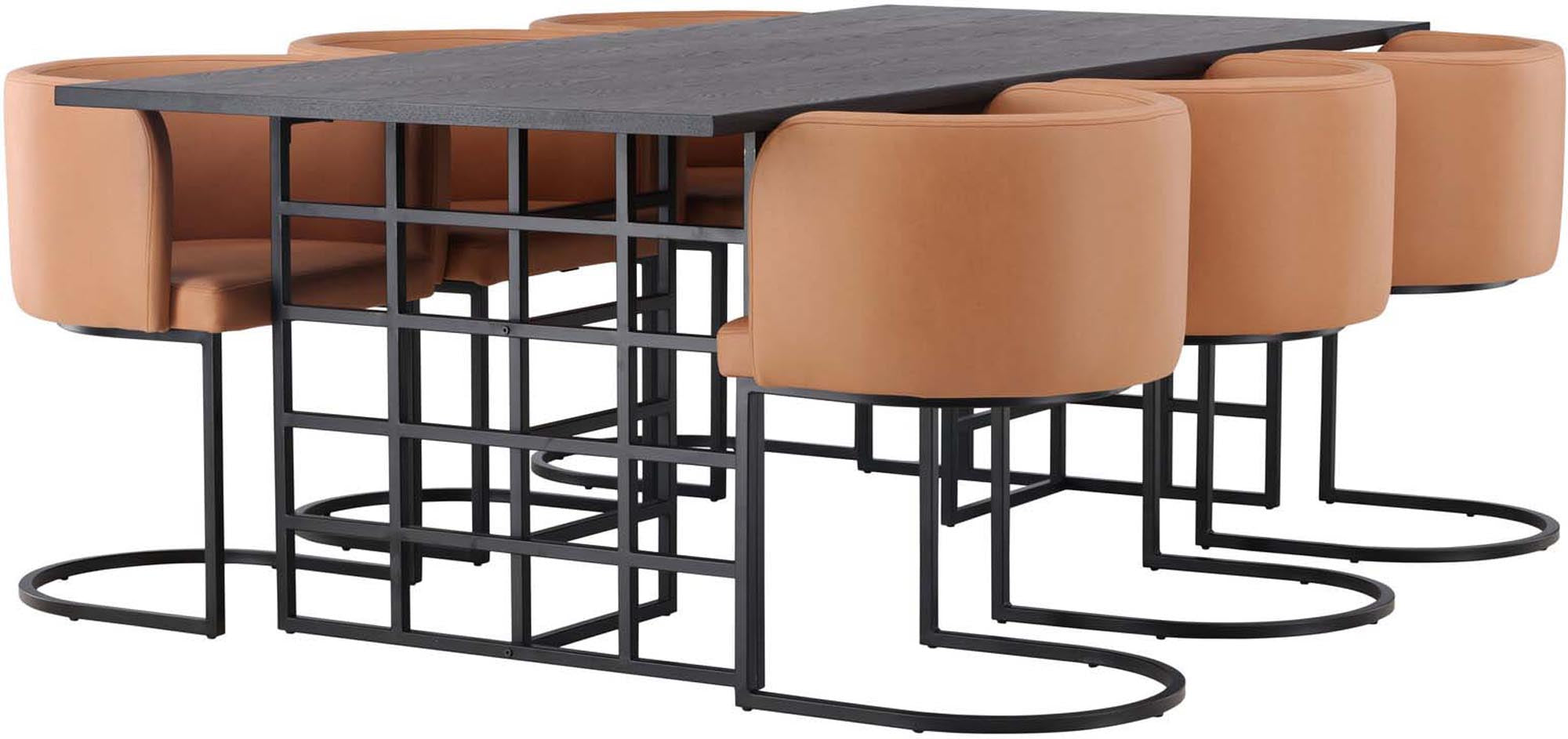 Stilvolles Ystad Esszimmerset 220cm für 6 Personen von Venture Home. Hochwertige Materialien, elegantes Design und Komfort für unvergessliche Momente.