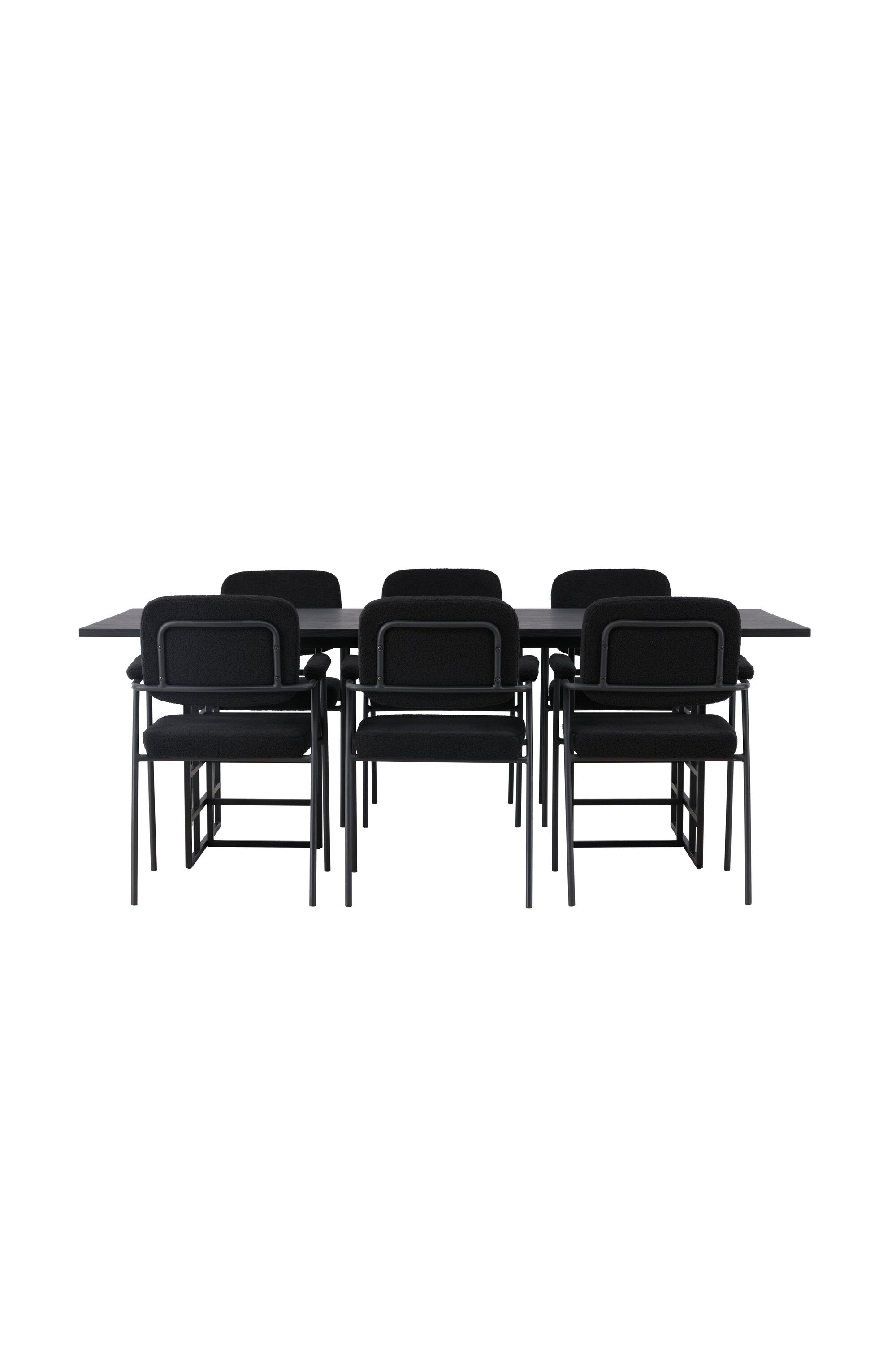 Ystad Esszimmerset + Yesterday 220cm/6St. in Schwarz präsentiert im Onlineshop von KAQTU Design AG. Esszimmerset ist von Venture Home