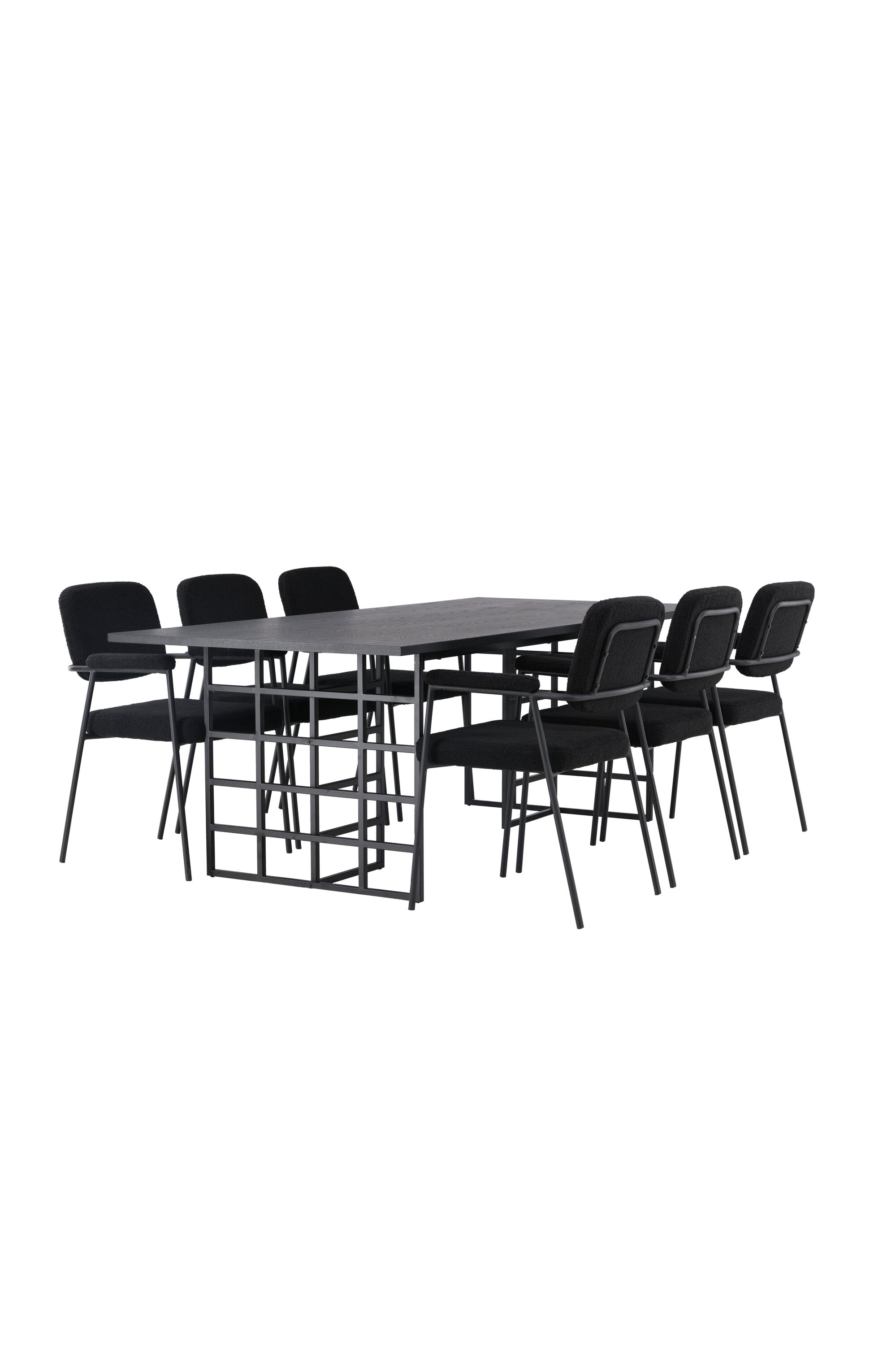 Ystad Esszimmerset + Yesterday 220cm/6St. in Schwarz präsentiert im Onlineshop von KAQTU Design AG. Esszimmerset ist von Venture Home