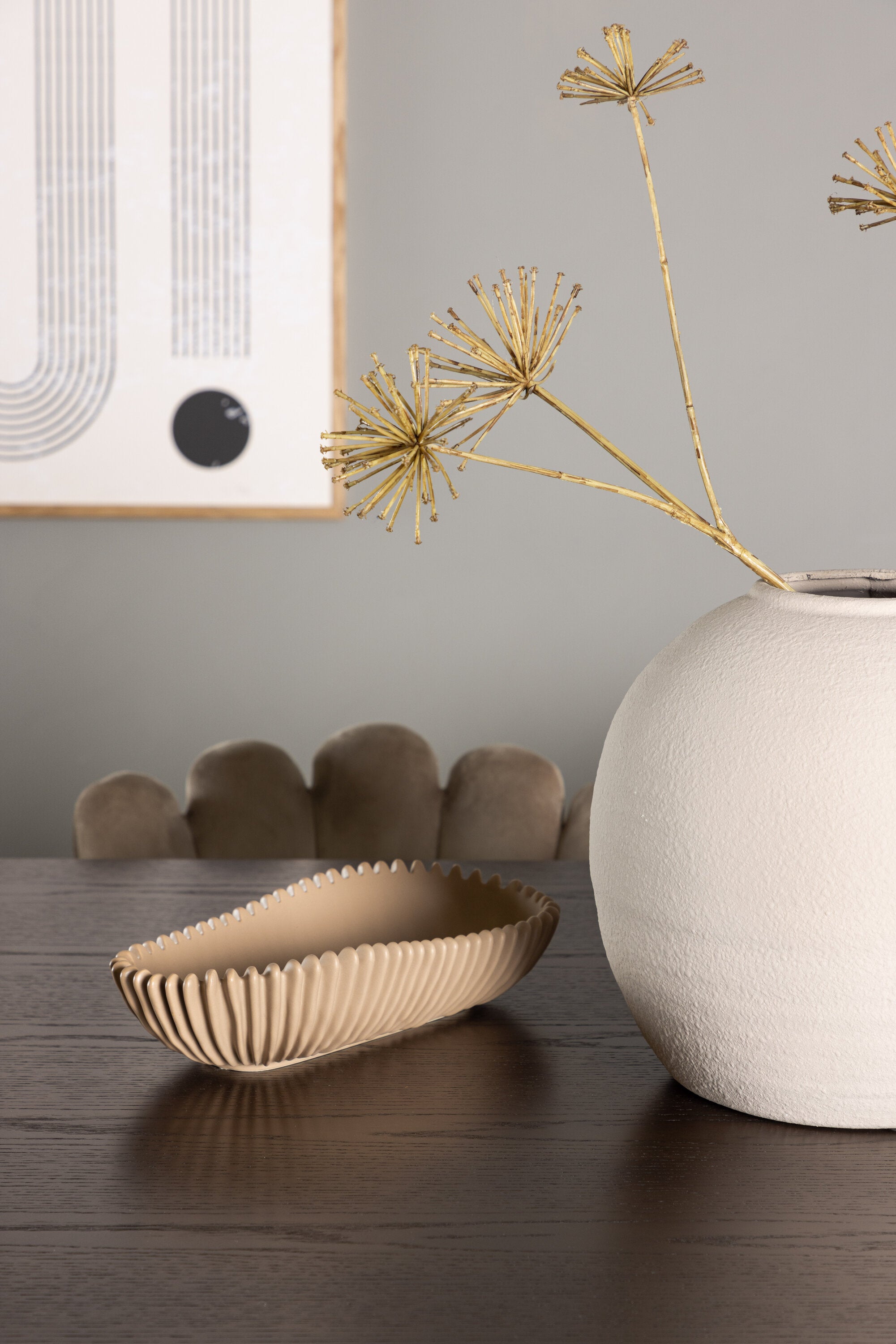 Ystad Esszimmerset + Limhamn 220cm/6St. in Braun / Beige / Schwarz präsentiert im Onlineshop von KAQTU Design AG. Esszimmerset ist von Venture Home