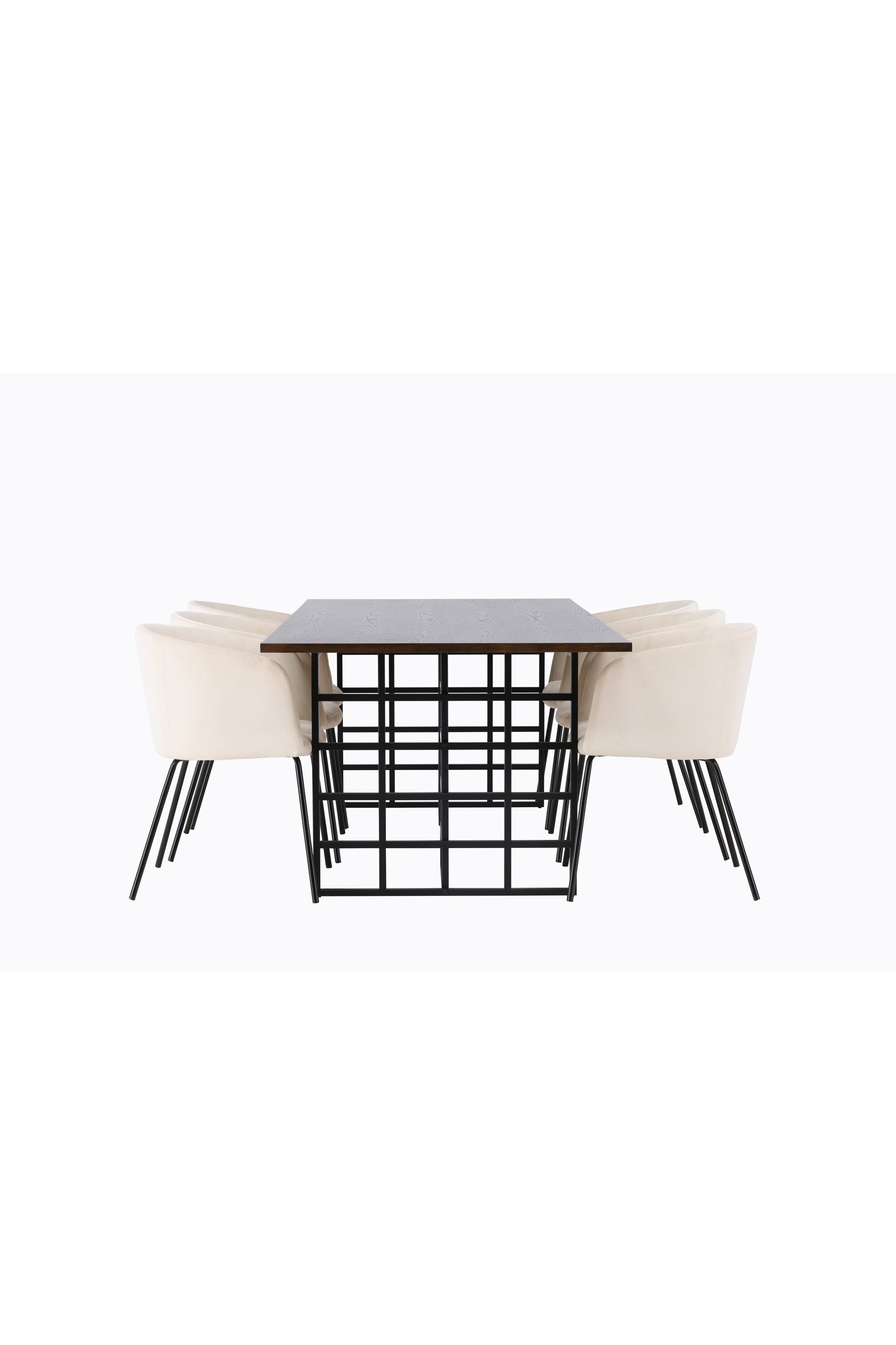 Ystad Esszimmerset + Berit 220cm/6St. in Braun / Beige / Schwarz präsentiert im Onlineshop von KAQTU Design AG. Esszimmerset ist von Venture Home