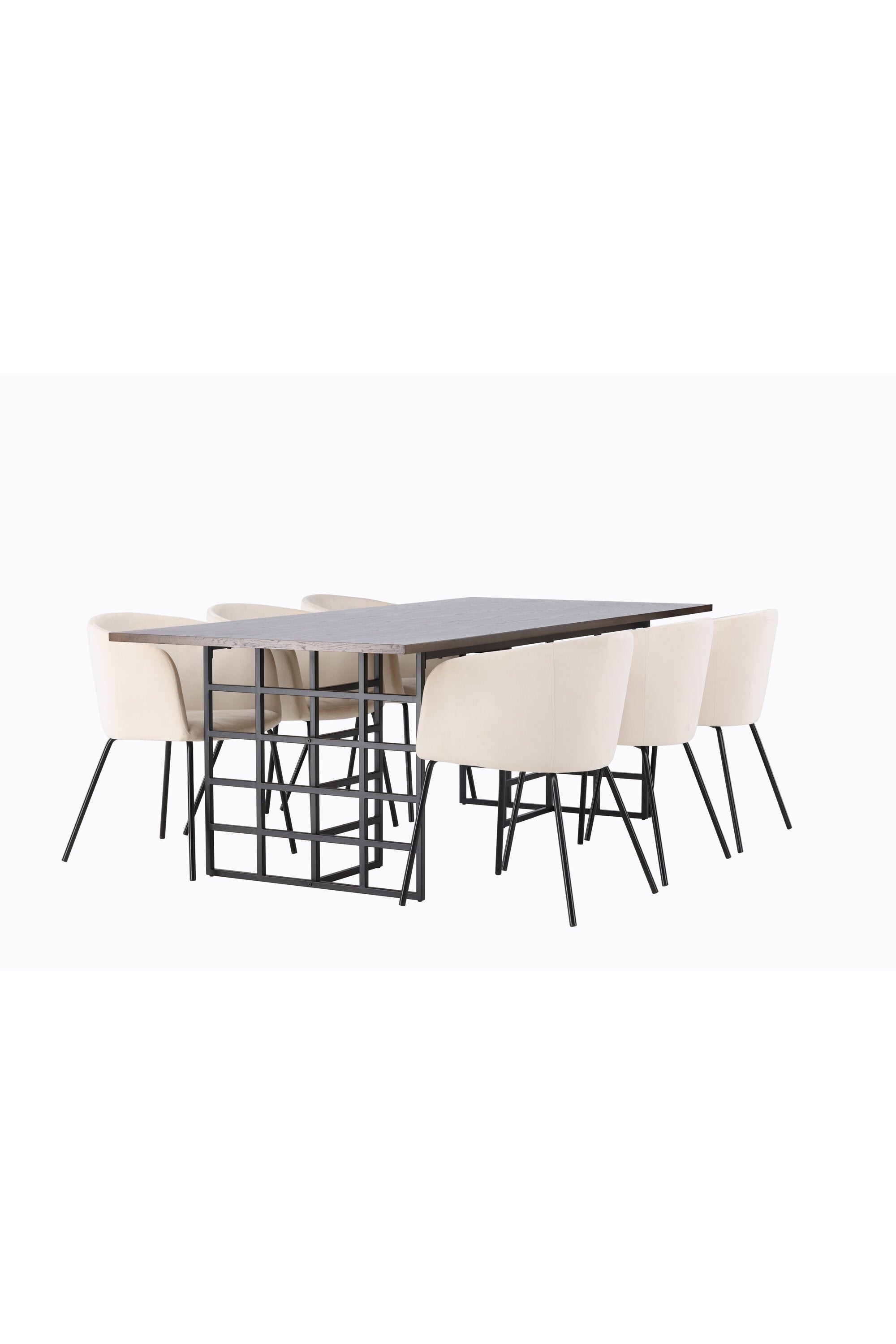 Ystad Esszimmerset + Berit 220cm/6St. in Braun / Beige / Schwarz präsentiert im Onlineshop von KAQTU Design AG. Esszimmerset ist von Venture Home