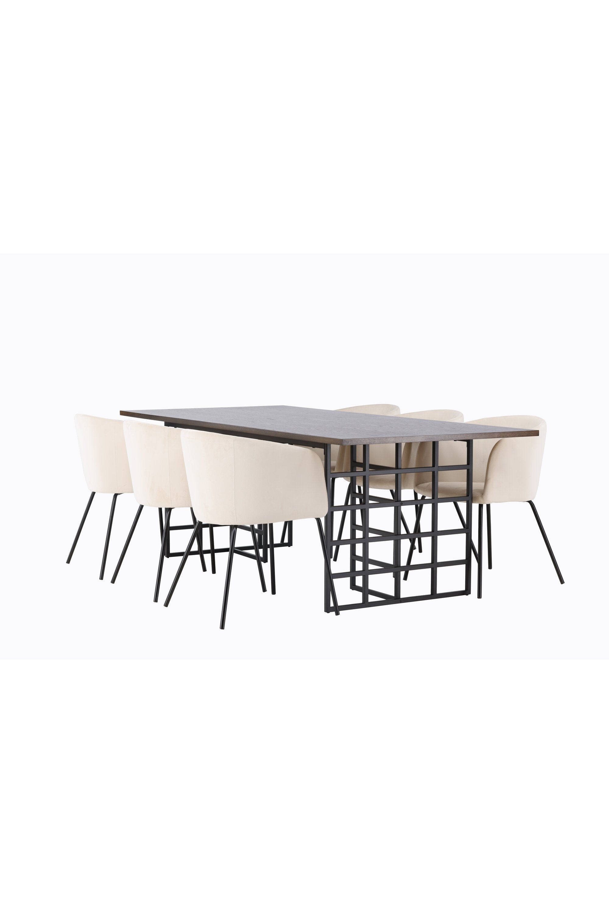 Ystad Esszimmerset + Berit 220cm/6St. in Braun / Beige / Schwarz präsentiert im Onlineshop von KAQTU Design AG. Esszimmerset ist von Venture Home