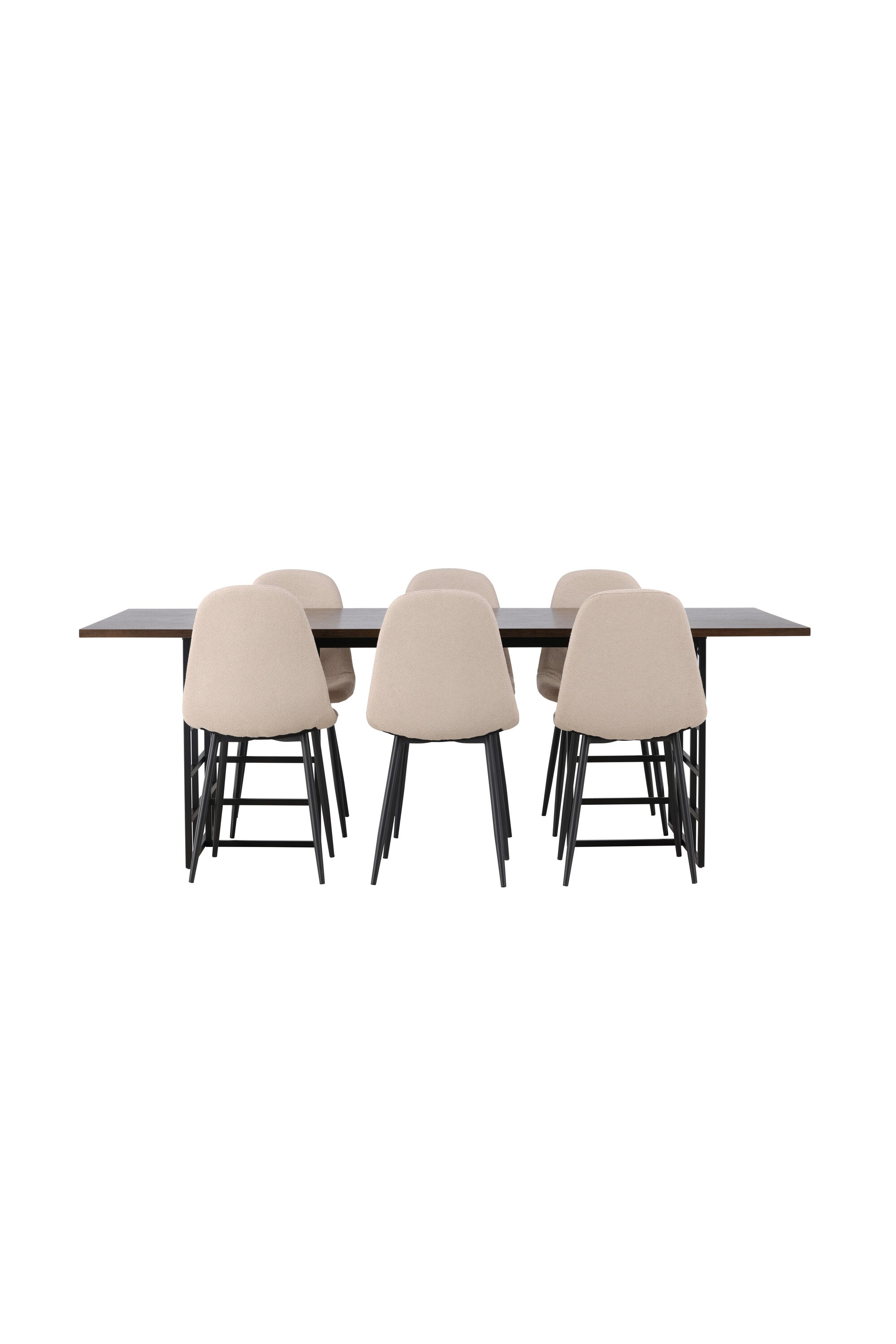 Ystad Esszimmerset + Polar 220cm/6St. in Beige, Schwarz präsentiert im Onlineshop von KAQTU Design AG. Esszimmerset ist von Venture Home